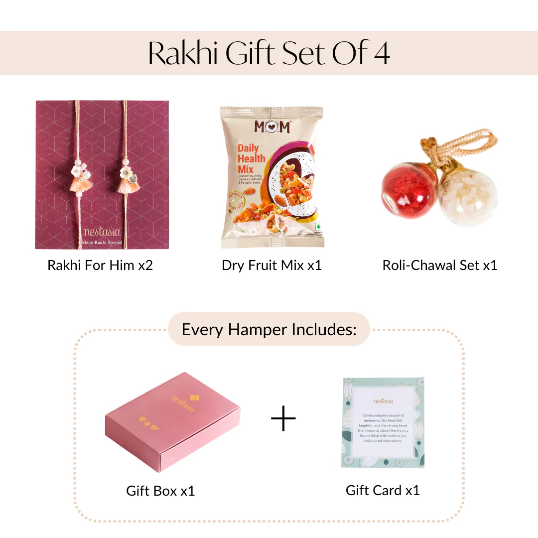 Subtle Sophisticated Rakhi Gift Hamper Set Of 4 - Image 5
