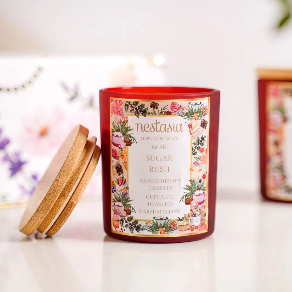 Sugar Rush & Mint Rosemary Scented Candles Set Of 2 - Image 10