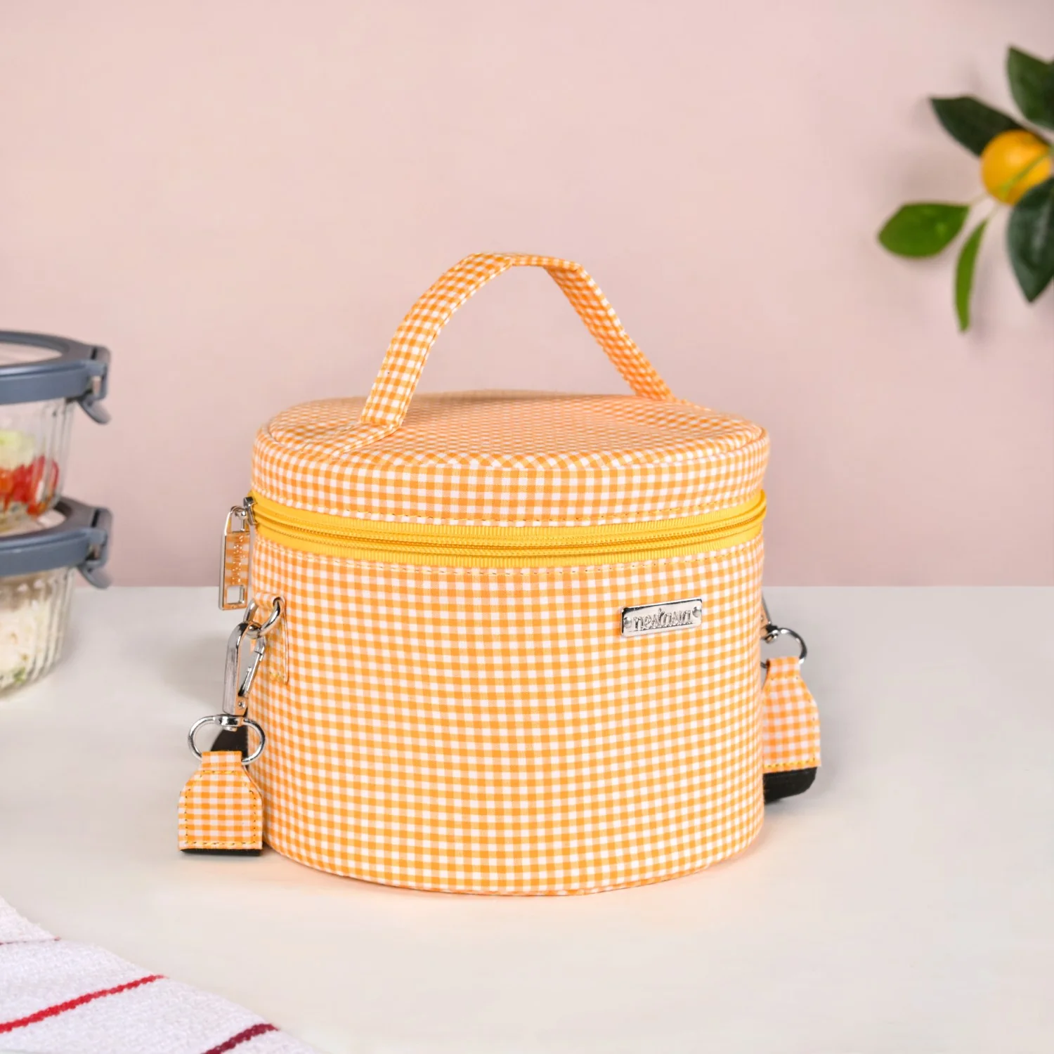 Sunbeam Gingham Insulated Lunch Bag - Image 12