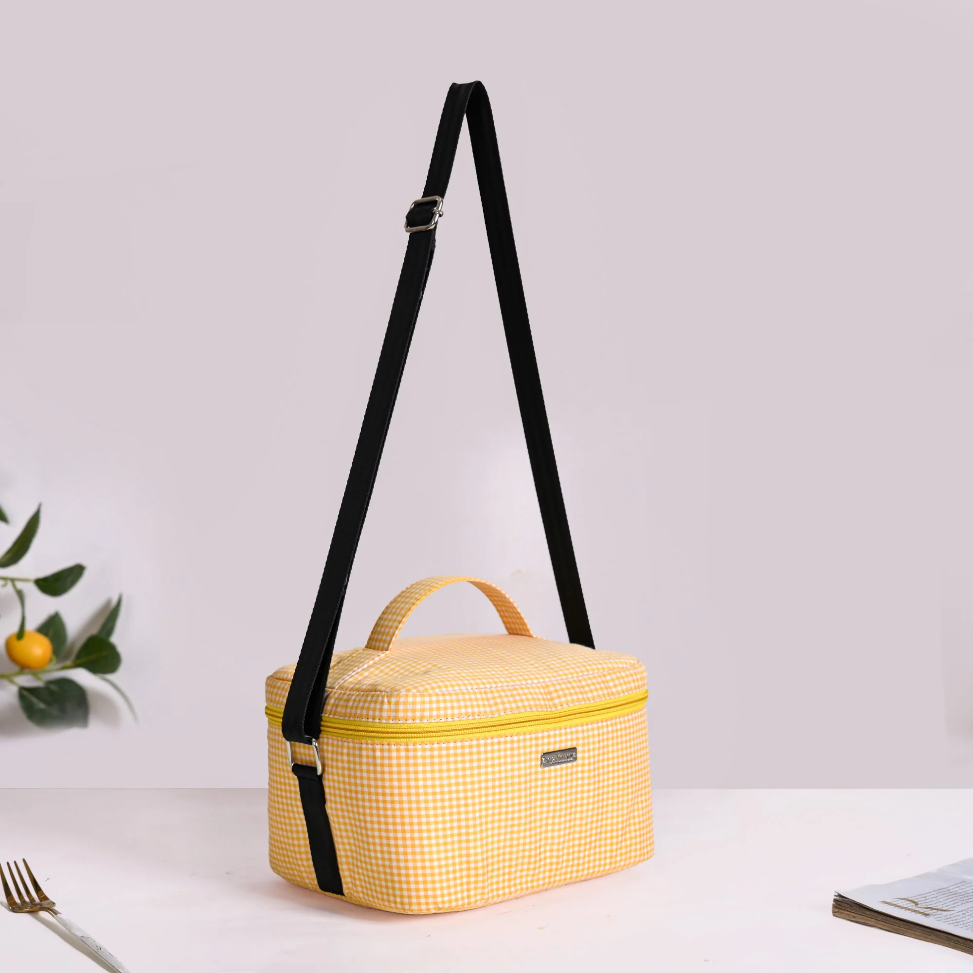 Sunshine Checkered Insulated Lunch Bag - Image 7