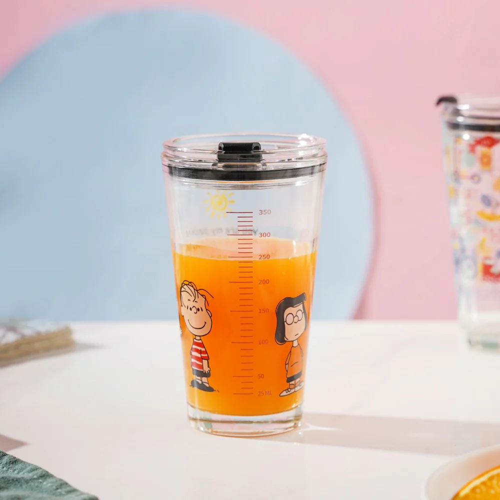 Sunshine Glass Tumbler Large With Lid 350 ml - Image 9