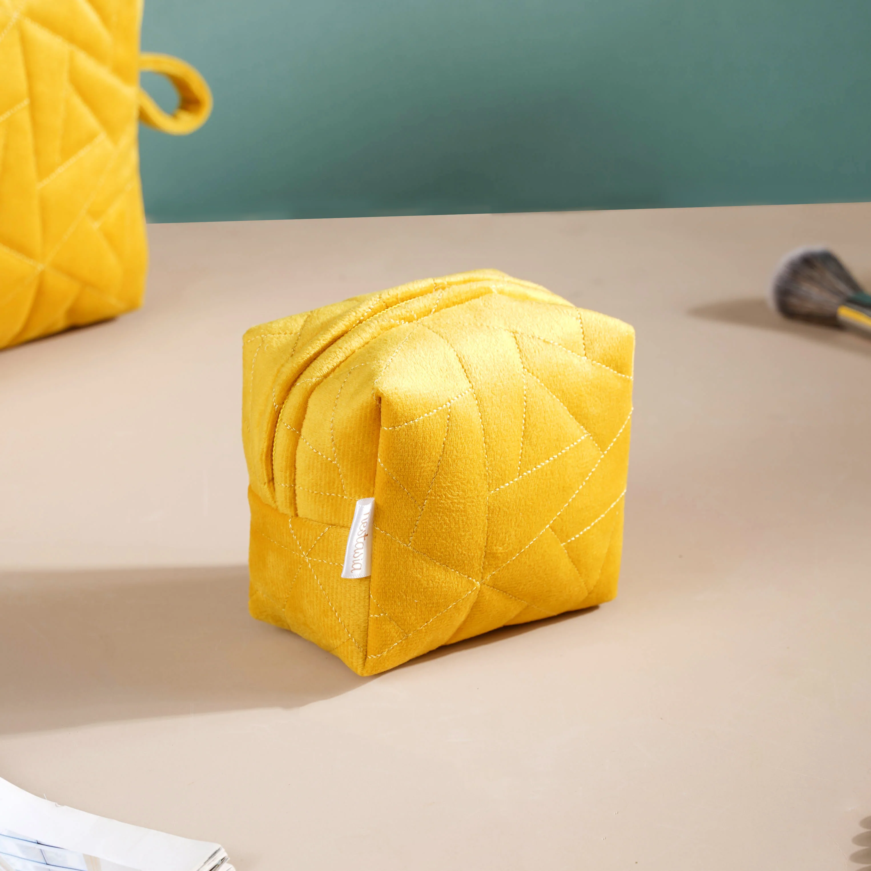 Sunshine Yellow Cosmetic Bag Set Of 3 - Image 11