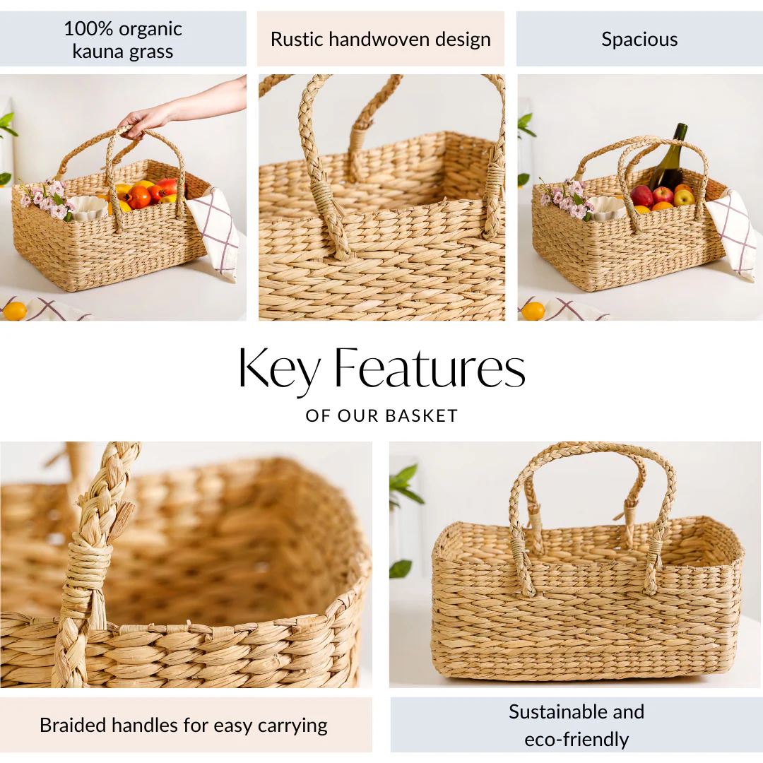 Sustainable Handmade Kauna Basket Large - Image 5