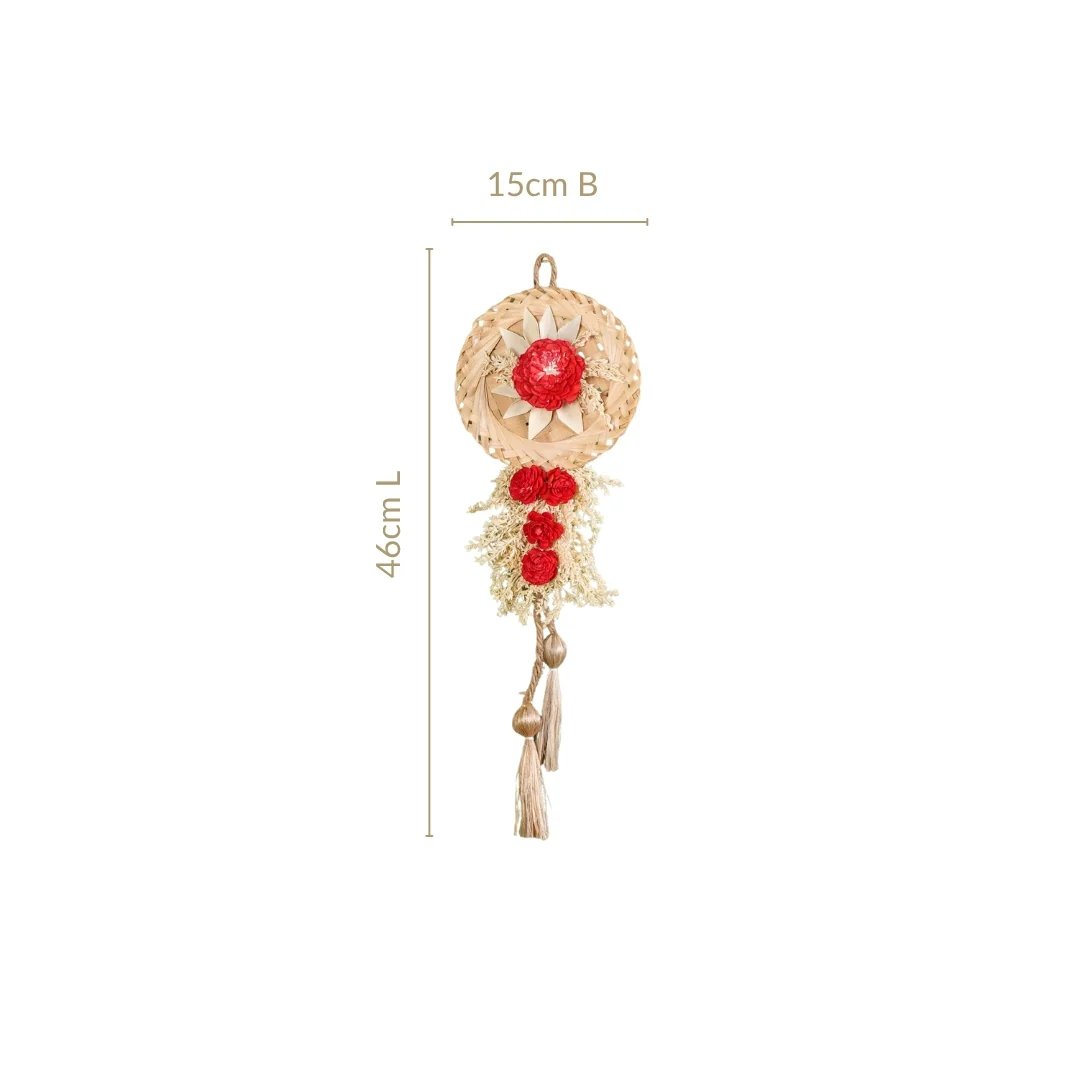 Sustainable Red Sola Bloom Wall Decor Set Of 4 - Image 4