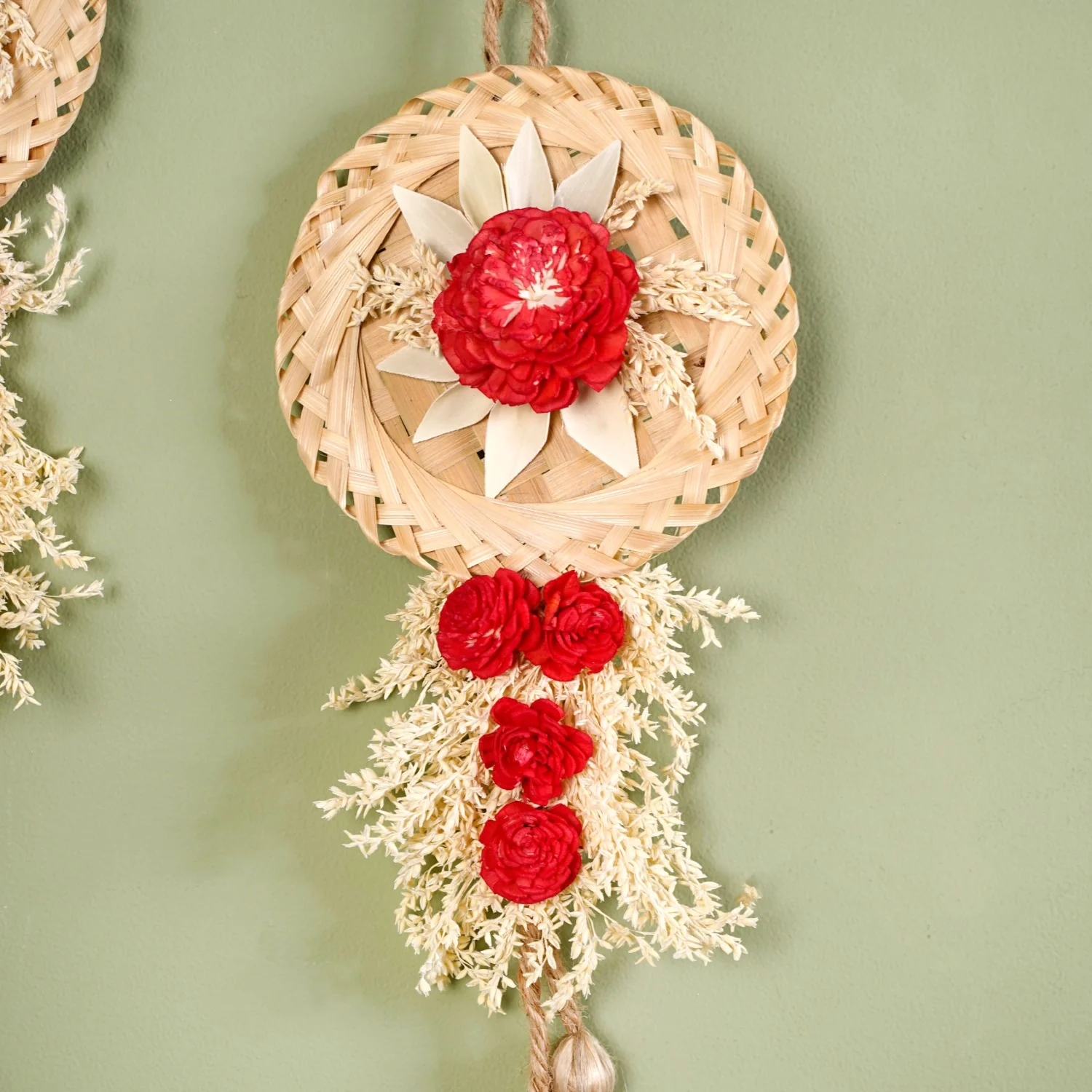 Sustainable Red Sola Bloom Wall Decor Set Of 4 - Image 7