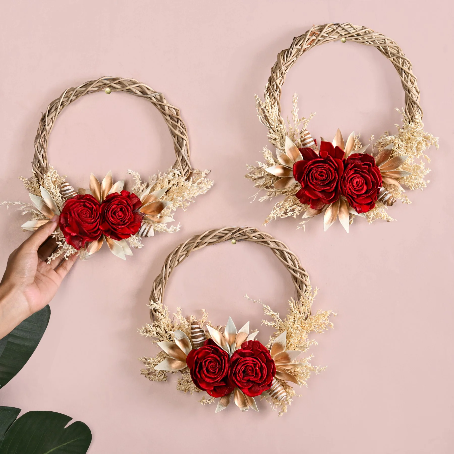 Sustainable Rose Wreath Set Of 3 - Image 2