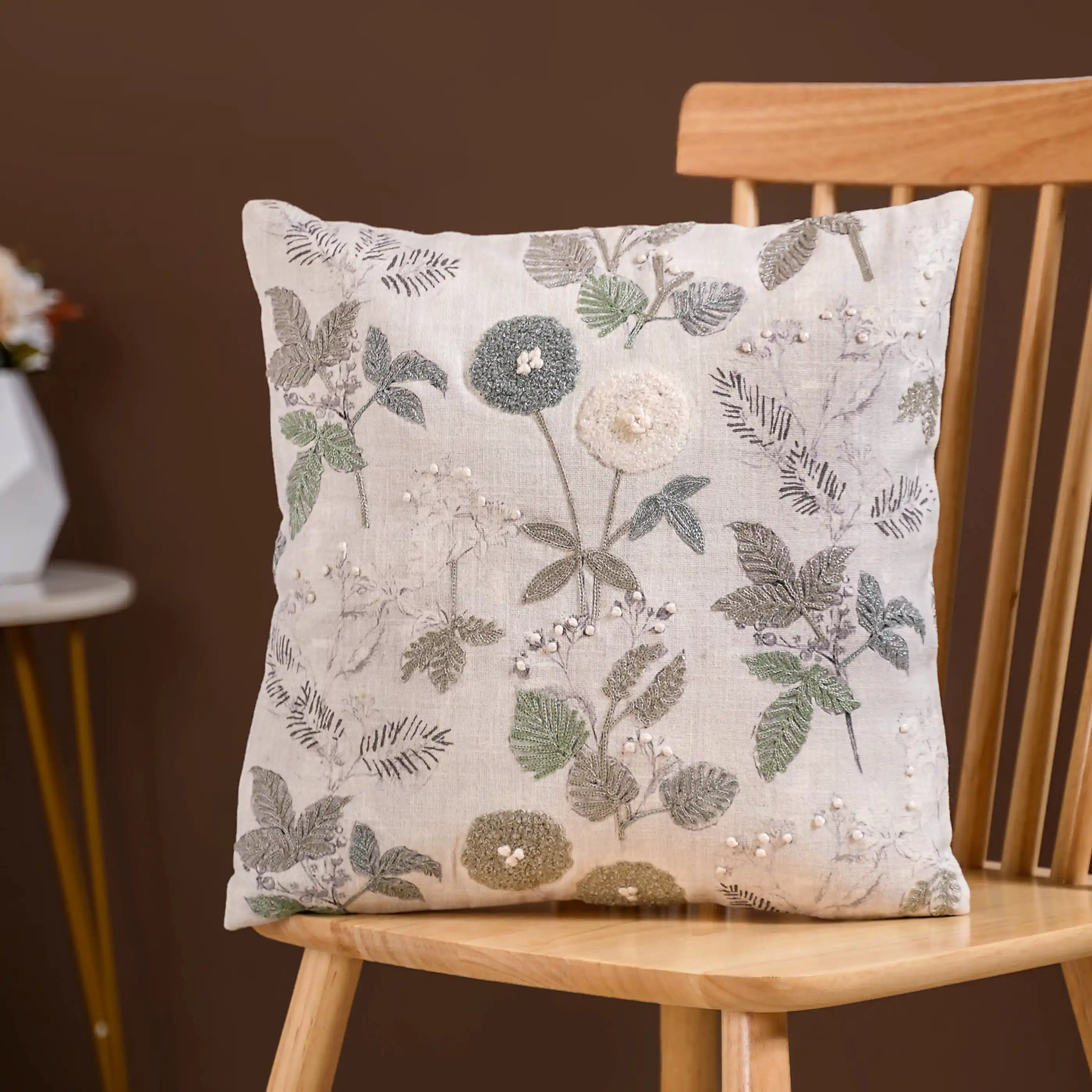 Sustainable Soft Cotton Cushion Cover 16x16 Inch - Image 3