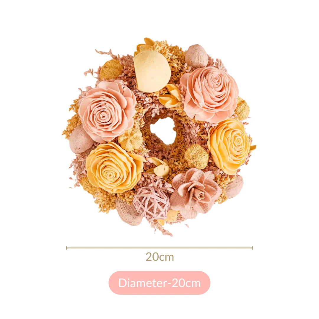 Sustainable Sola Flower Wreath For Wall Decor Yellow - Image 6
