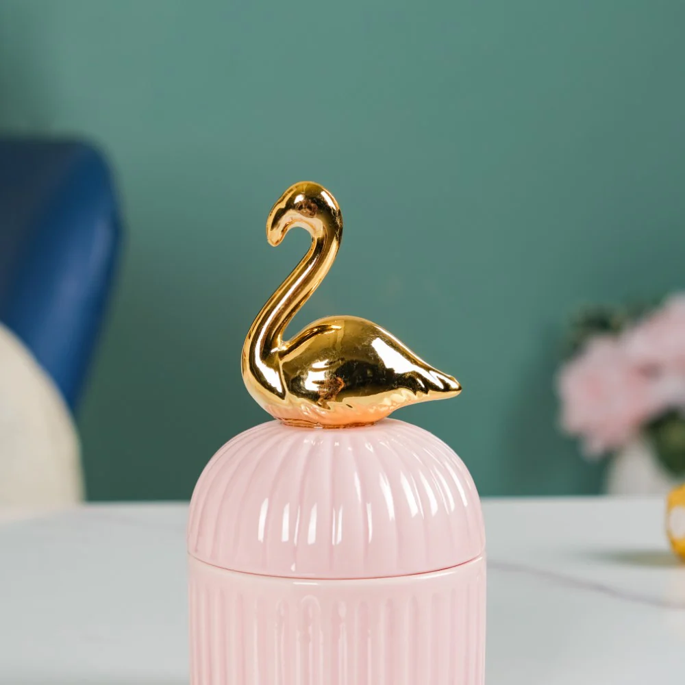 Swan Ceramic Canister Pink - Image 5