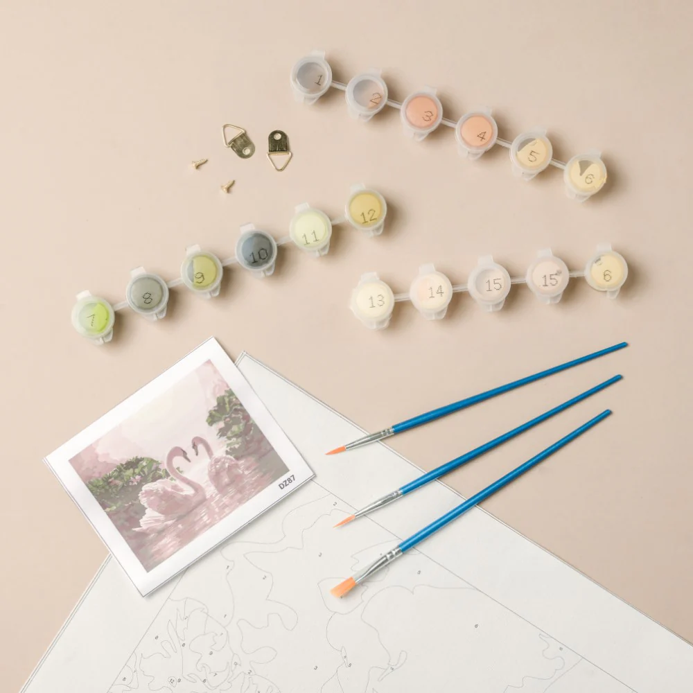 Swan DIY Paint By Numbers Kit - Image 4
