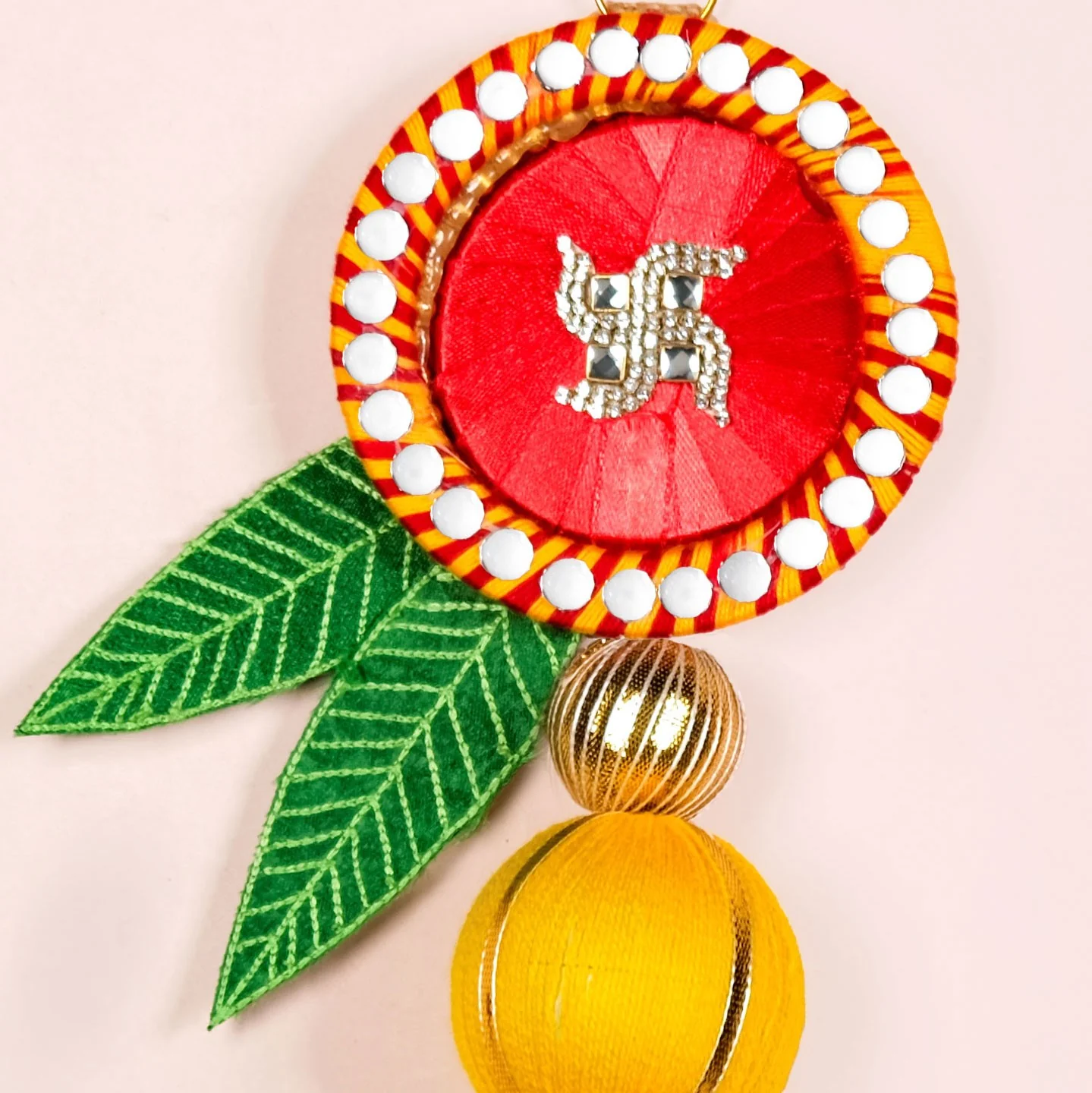 Swastik Mirror Side Door Toran Set Of 2 - Image 3