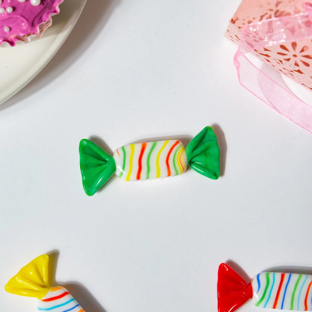 Sweet Pea Green Candy Glass Decor