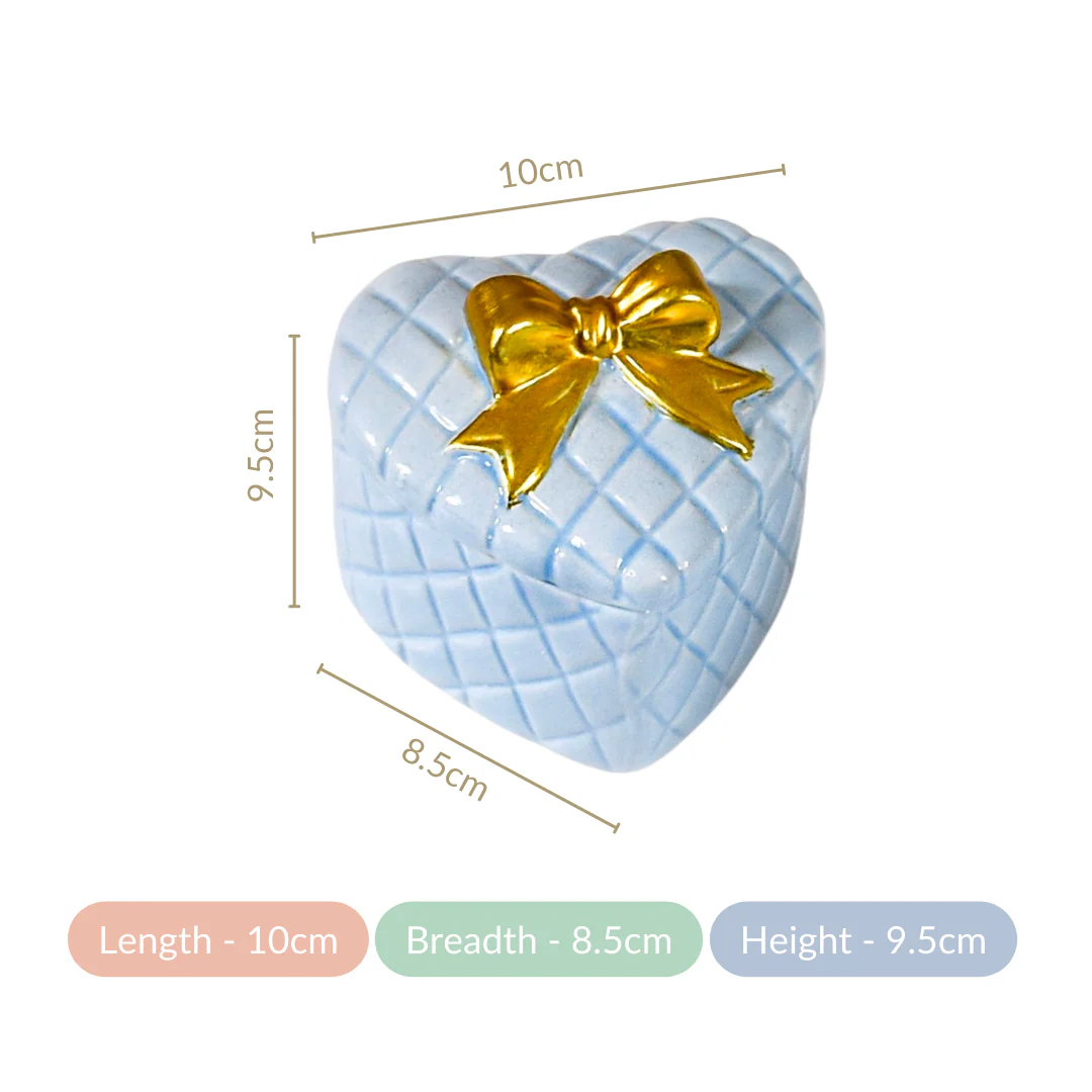 Sweetheart Trinket Ceramic Gift Box Set Of 2 Baby Blue - Image 4