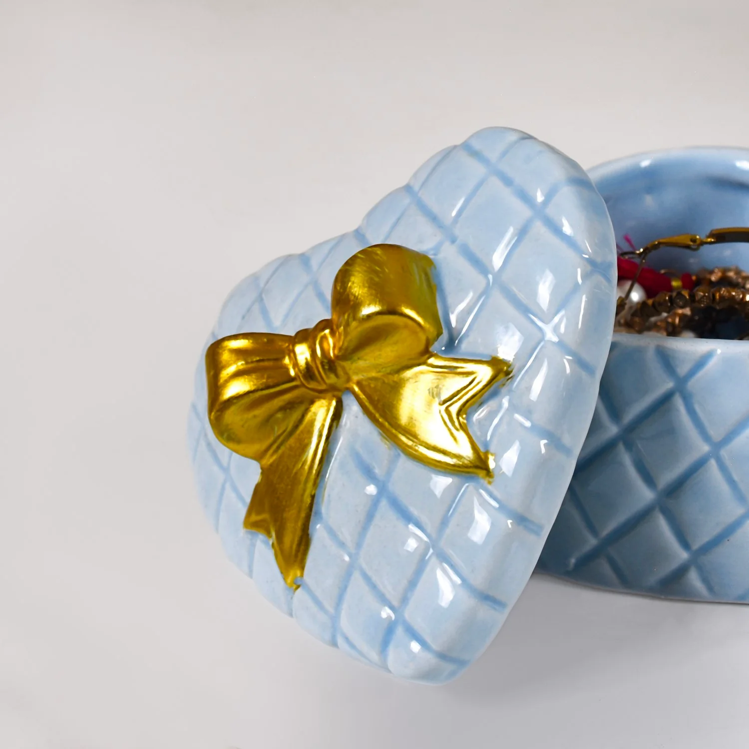 Sweetheart Trinket Ceramic Gift Box Set Of 2 Baby Blue - Image 8