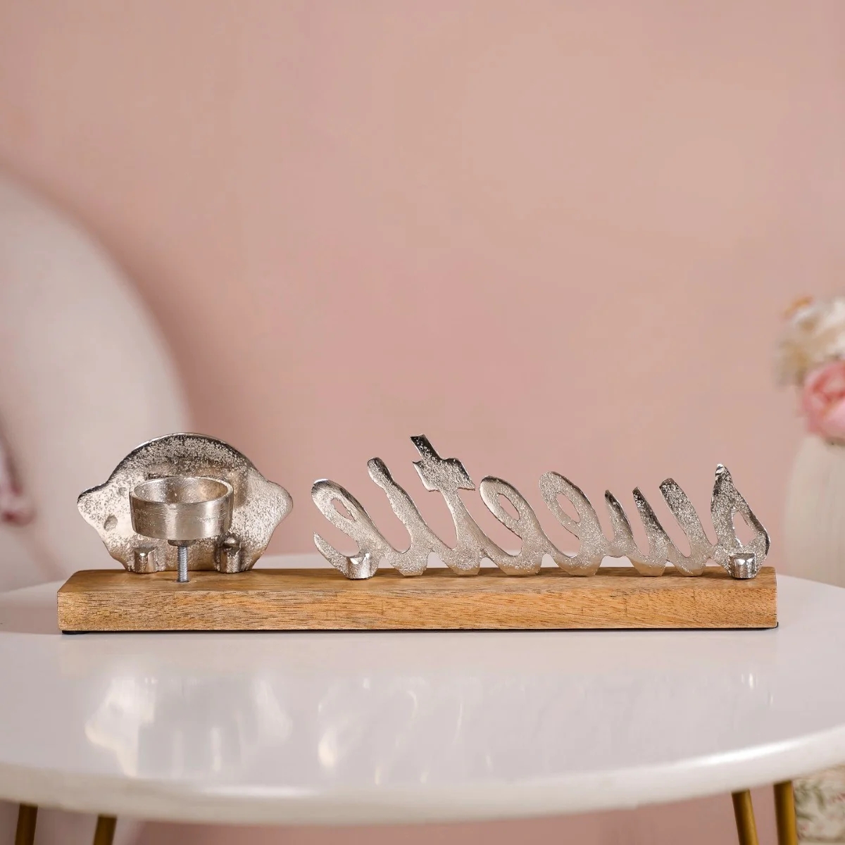 Sweetie Pie Decor Tealight Holder Silver - Image 7