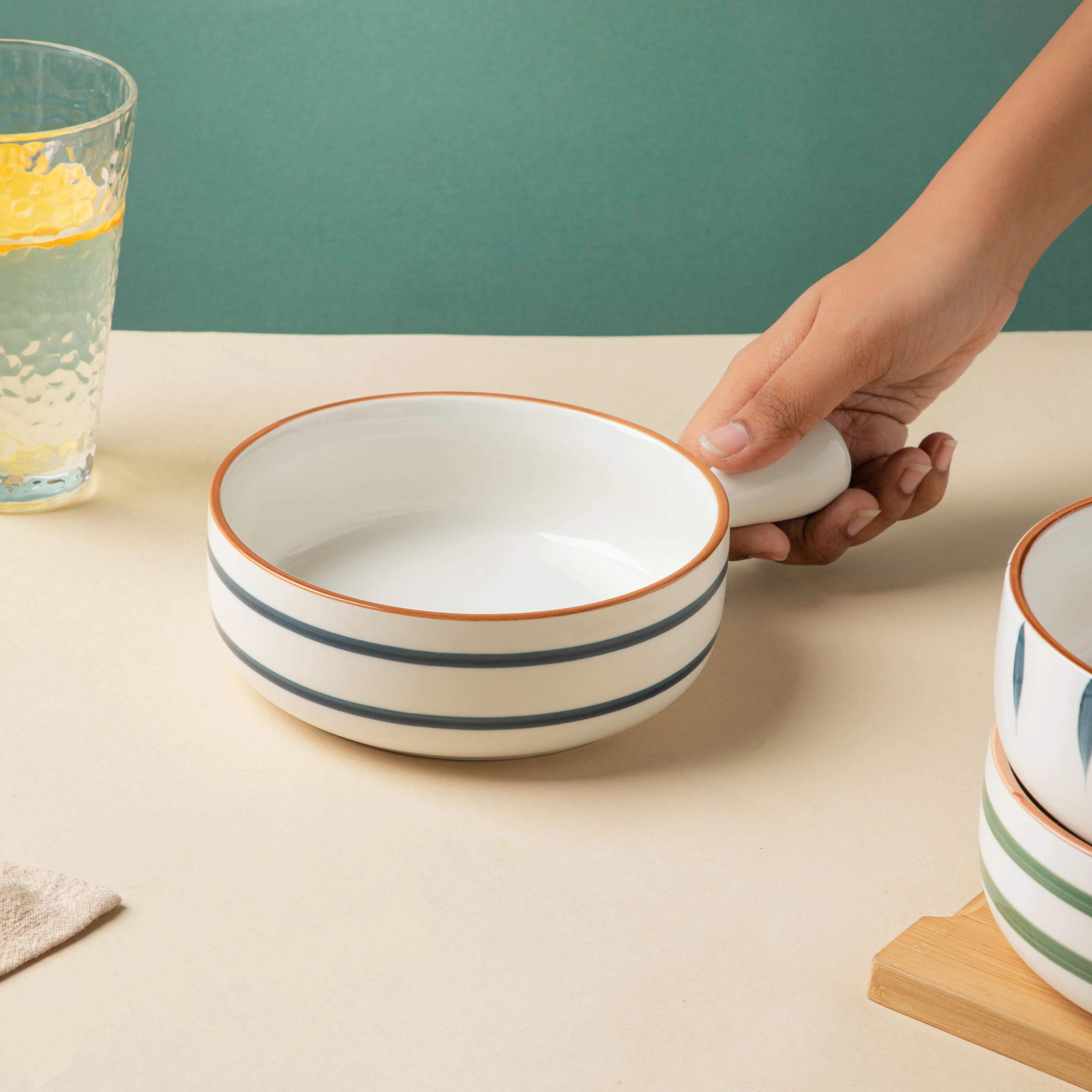 Swirl Baking Bowl With Handle Blue - Image 2