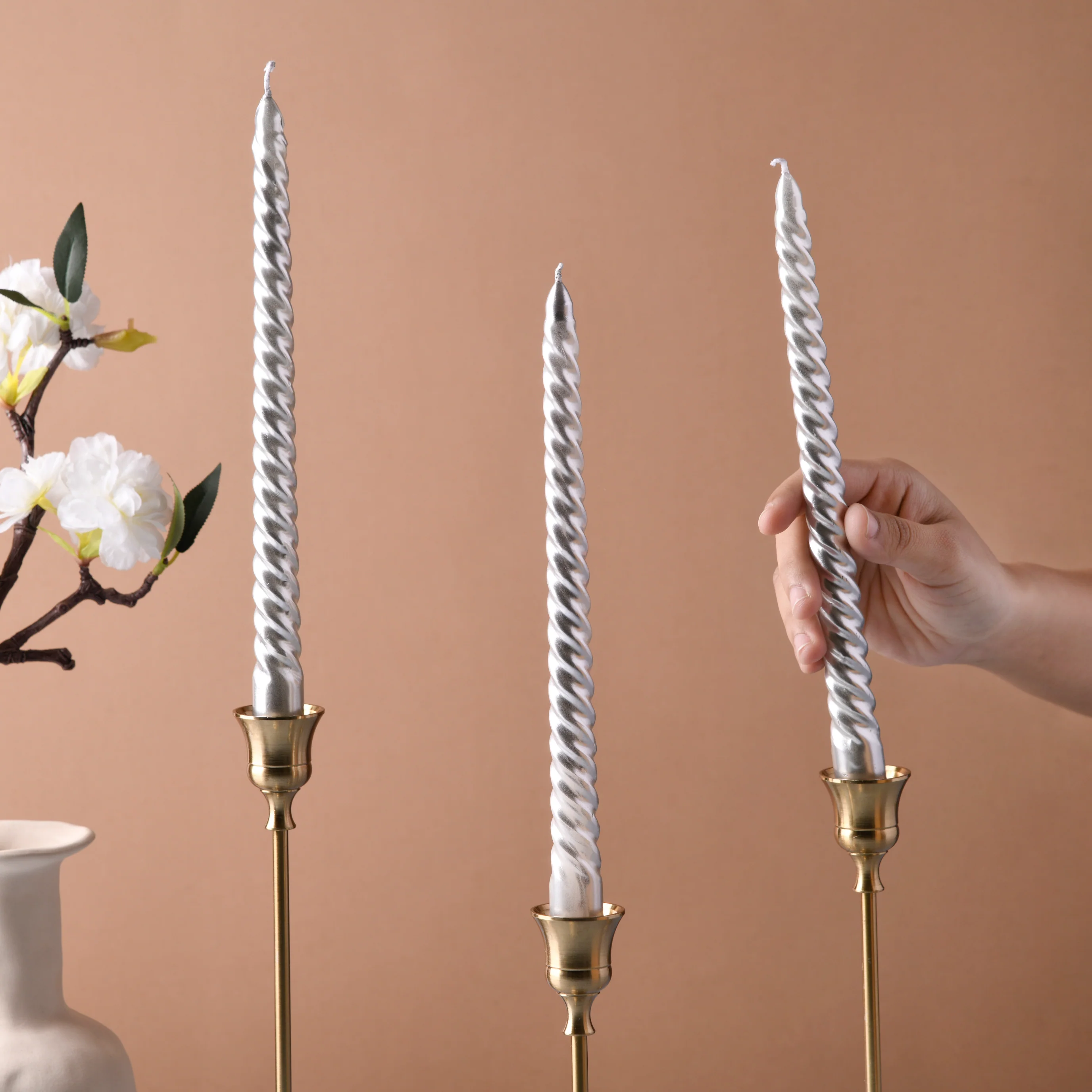 Swirl Candle Set of 4 - Image 2