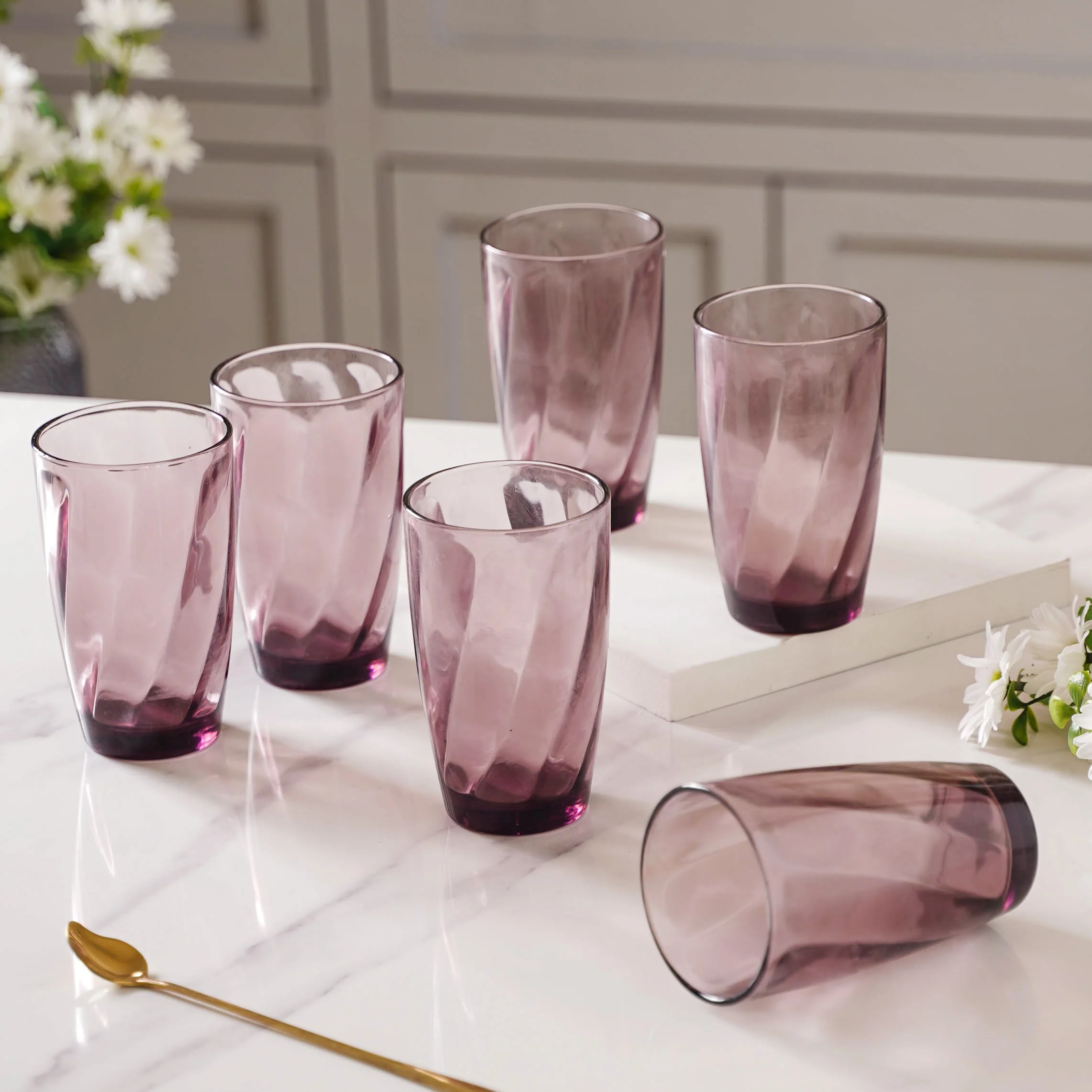 Swirl Drinking Glass Set of 6 - Image 5
