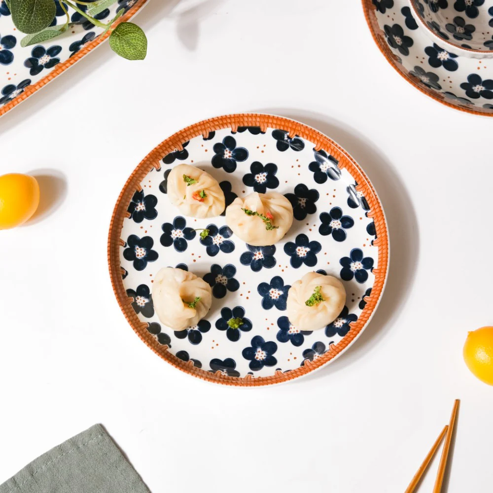 Sylvan Floral Patterned Ceramic Snack Plate 7.5 Inch - Image 6