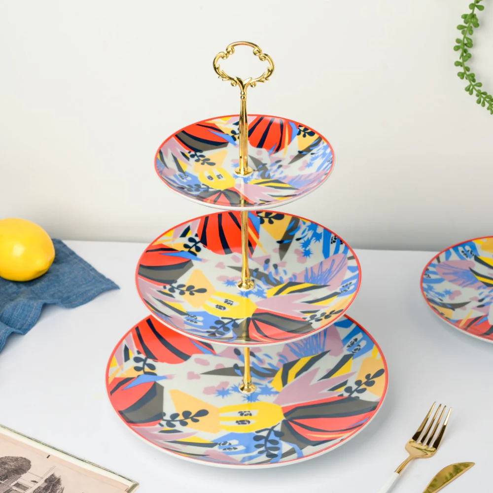 Sylvia Ceramic 3 Tier Cupcake Stand