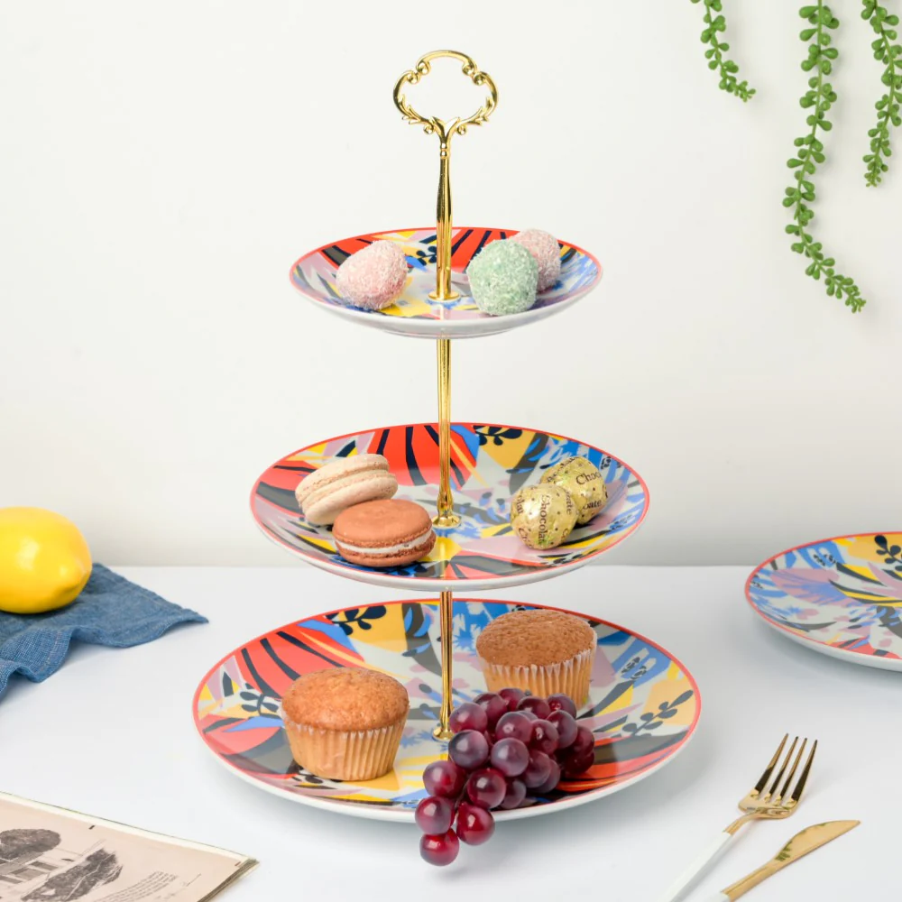 Sylvia Ceramic 3 Tier Cupcake Stand - Image 2