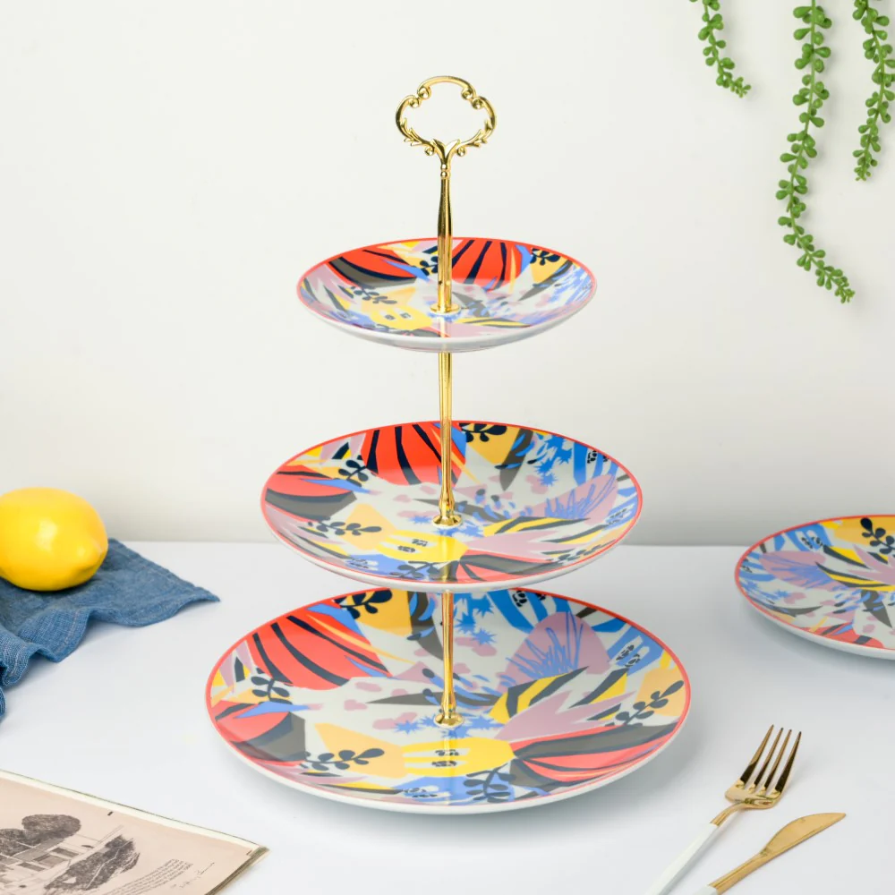 Sylvia Ceramic 3 Tier Cupcake Stand - Image 7