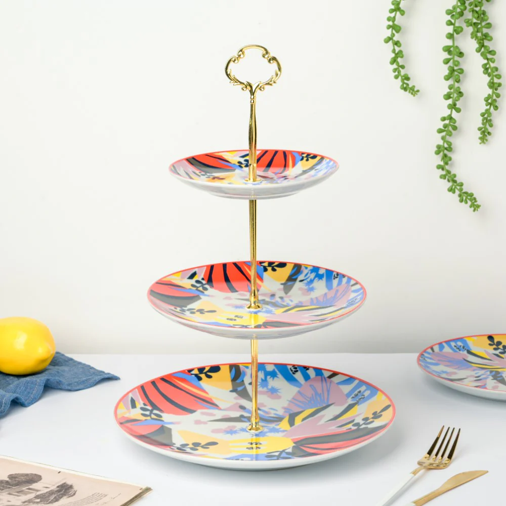 Sylvia Ceramic 3 Tier Cupcake Stand - Image 8