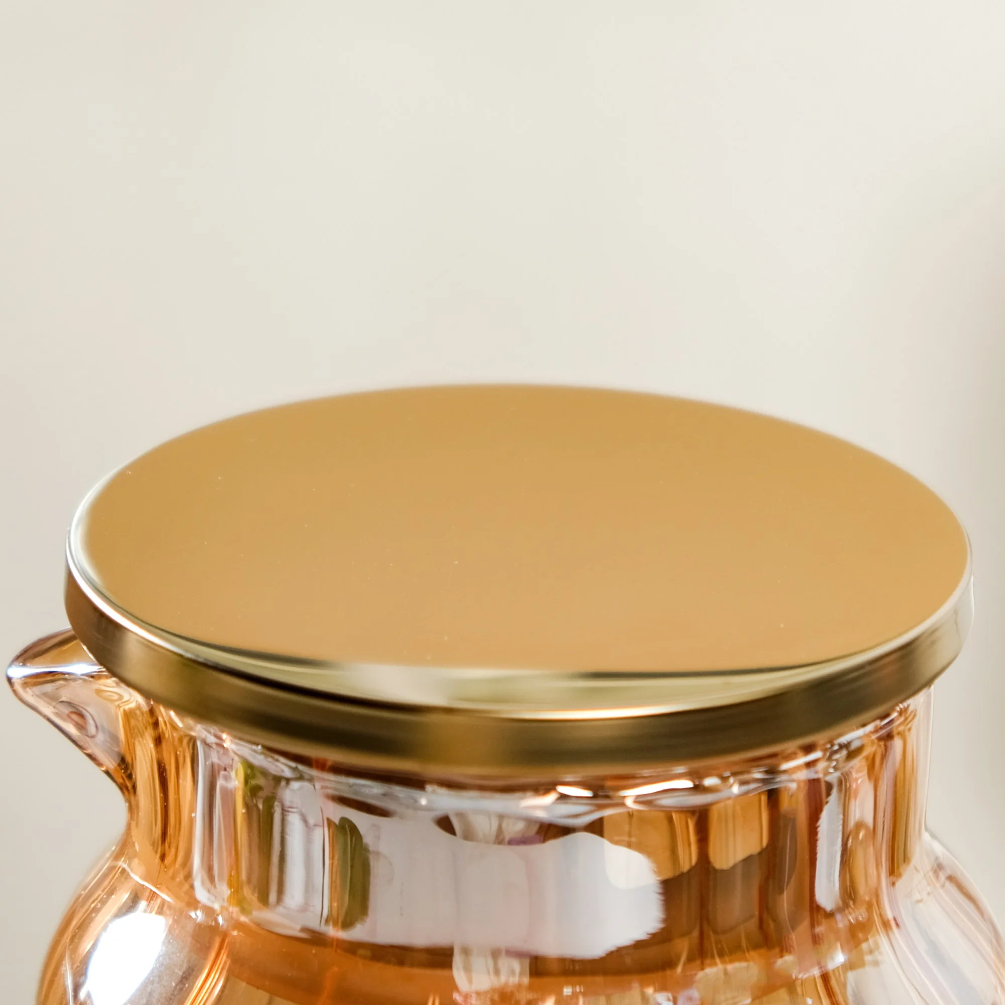 Tall Amber Fluted Borosilicate Glass Jug 1950ml - Image 7