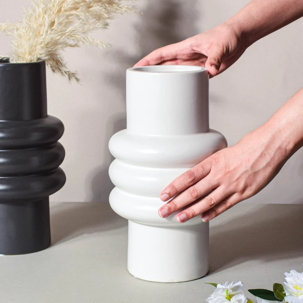 Tall Fluted Vase - Image 2