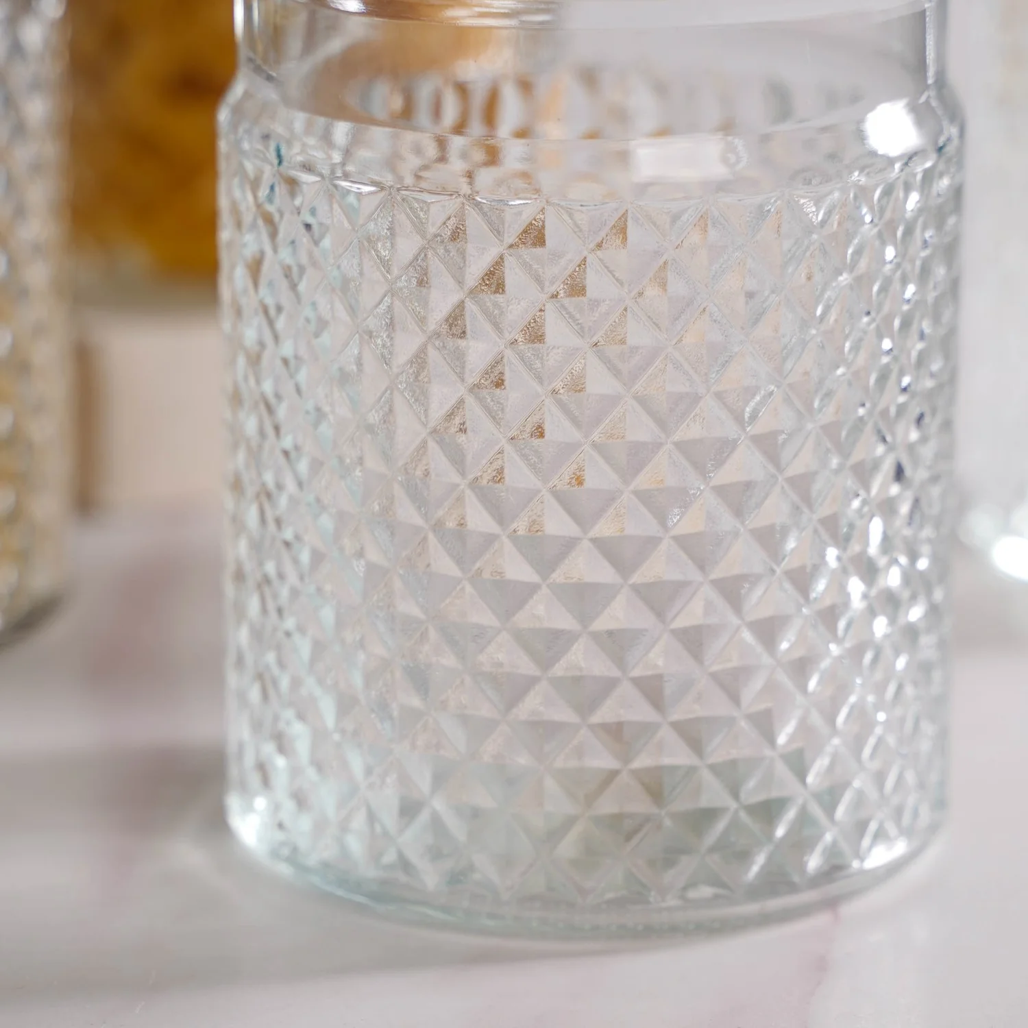 Tall Glass Jar With Rose Gold Lid Set Of 4 1500ml - Image 8