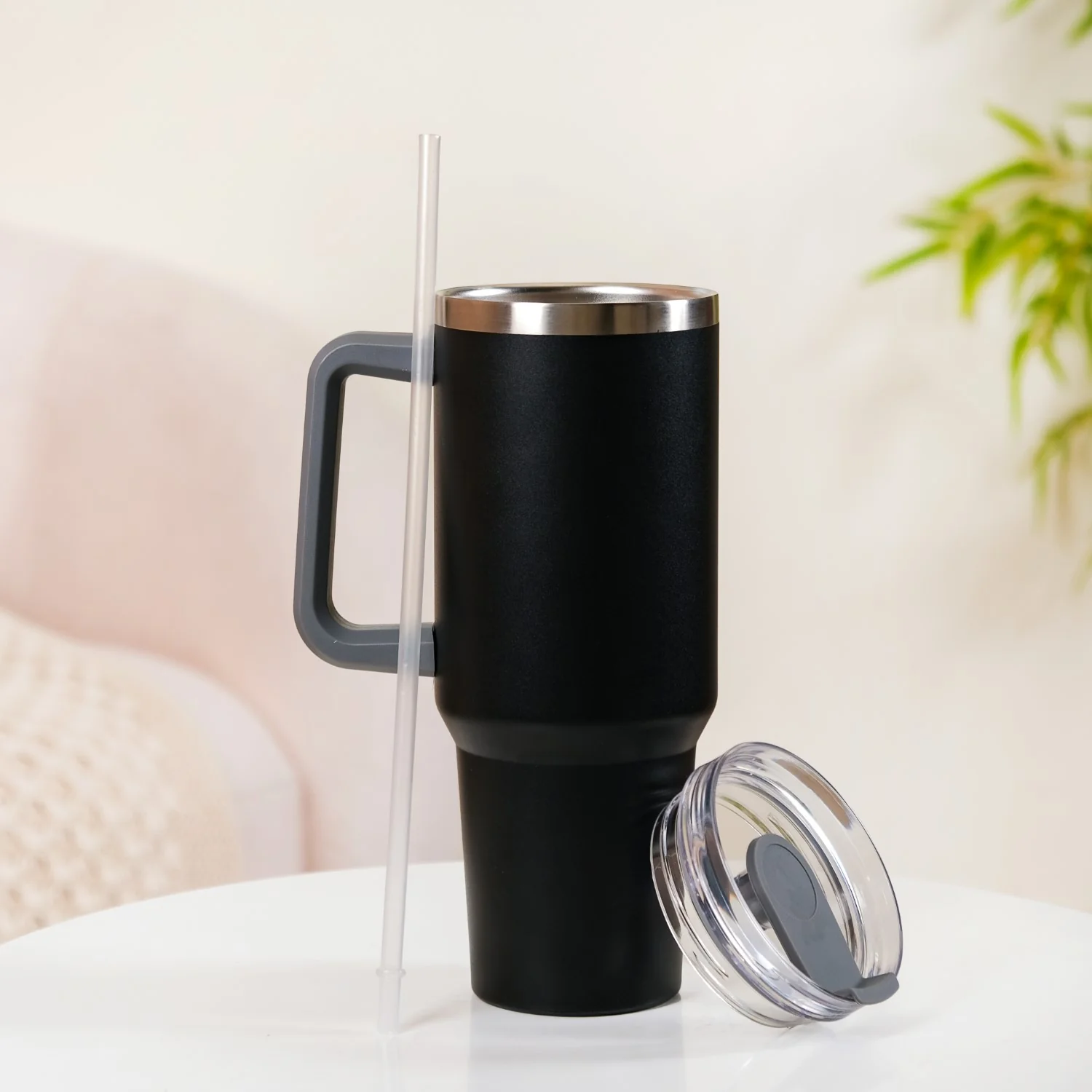 Tall Insulated Travel Water Bottle Leakproof Black 1200ml - Image 8