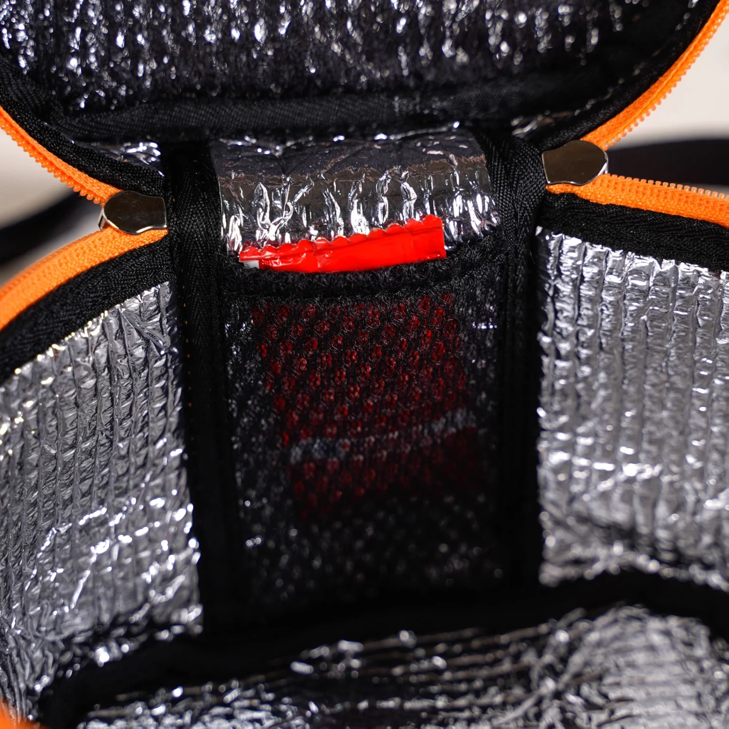 Tangerine Checked Lunch Bag With Insulation - Image 9