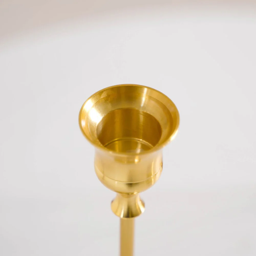 Taper Candle Stand Gold Set Of 3 - Image 7