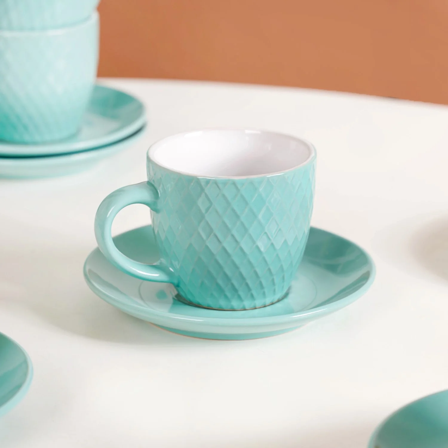Tara Tea Cup And Saucer Set Of 6 Mint 225ml - Image 6