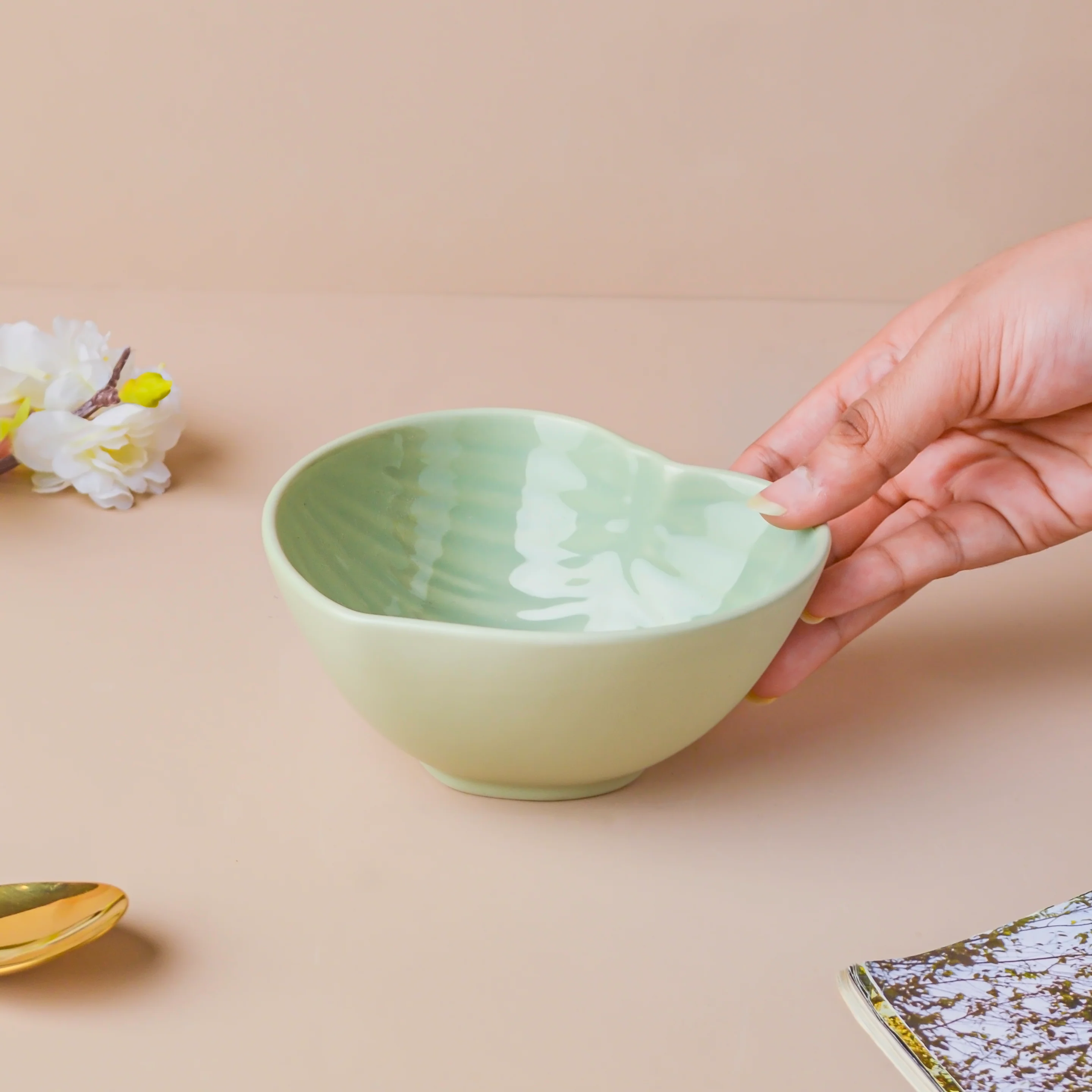 Taro Leaf Snack Bowl Small 300 ml - Image 7