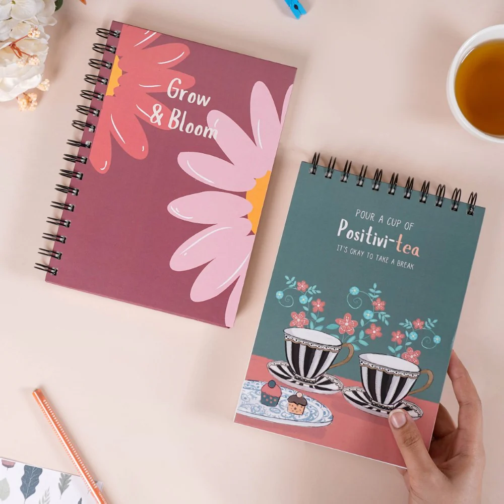 Tea Flowers Planner & Notebook Set - Image 2