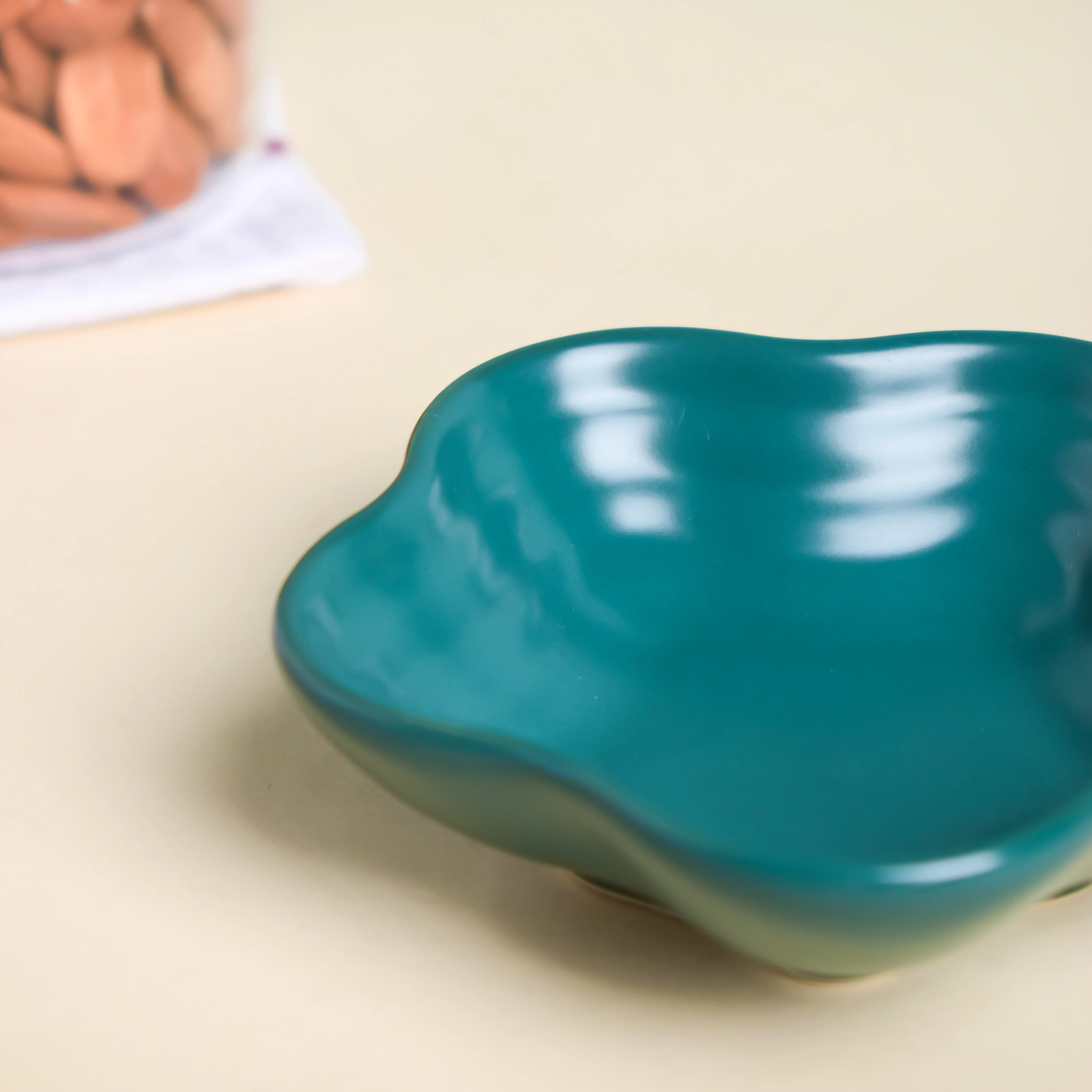 Teal Tantrum Floral Dip Bowl - Image 4