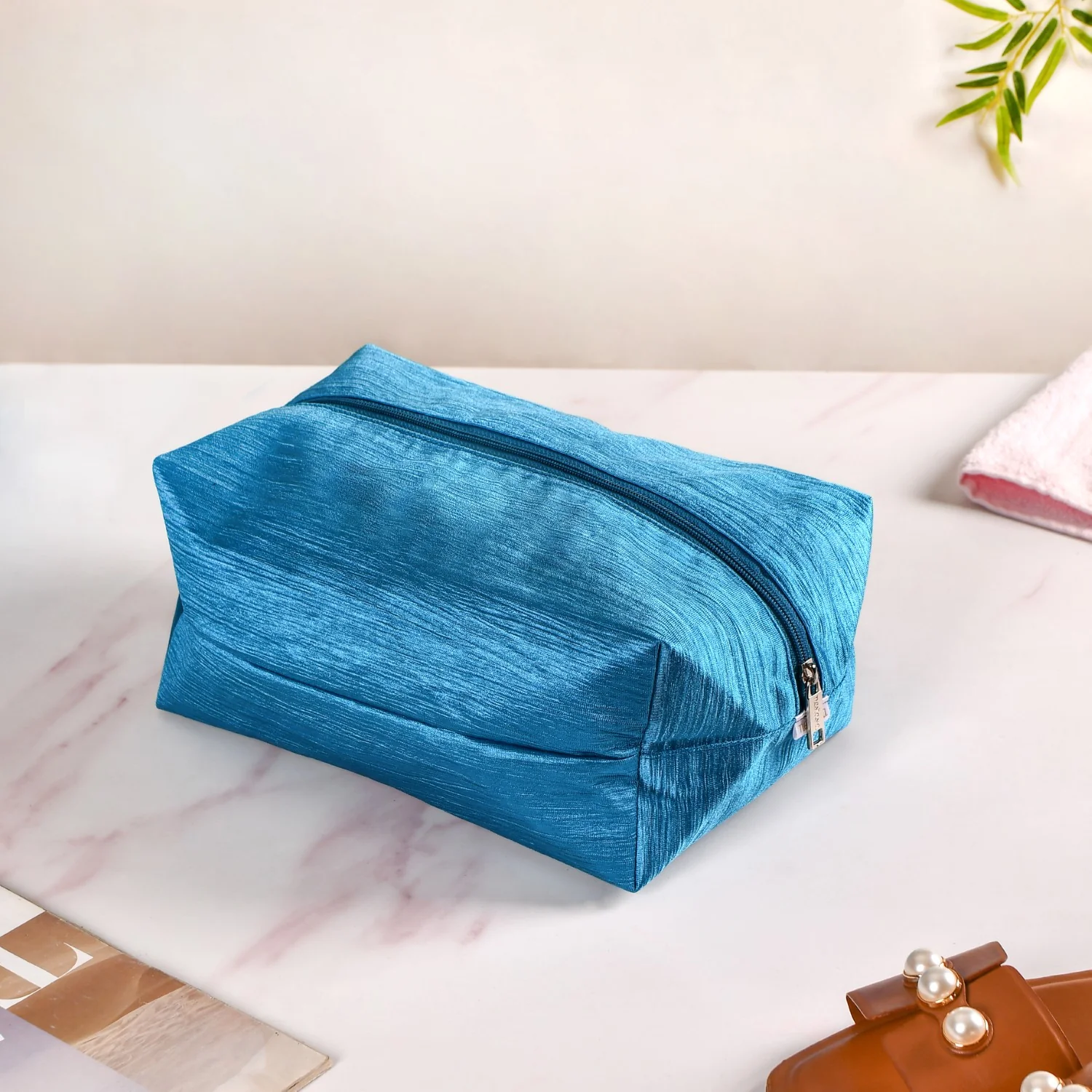 Teal Zippered Shoe Bags For Travel Large Set Of 3 - Image 8
