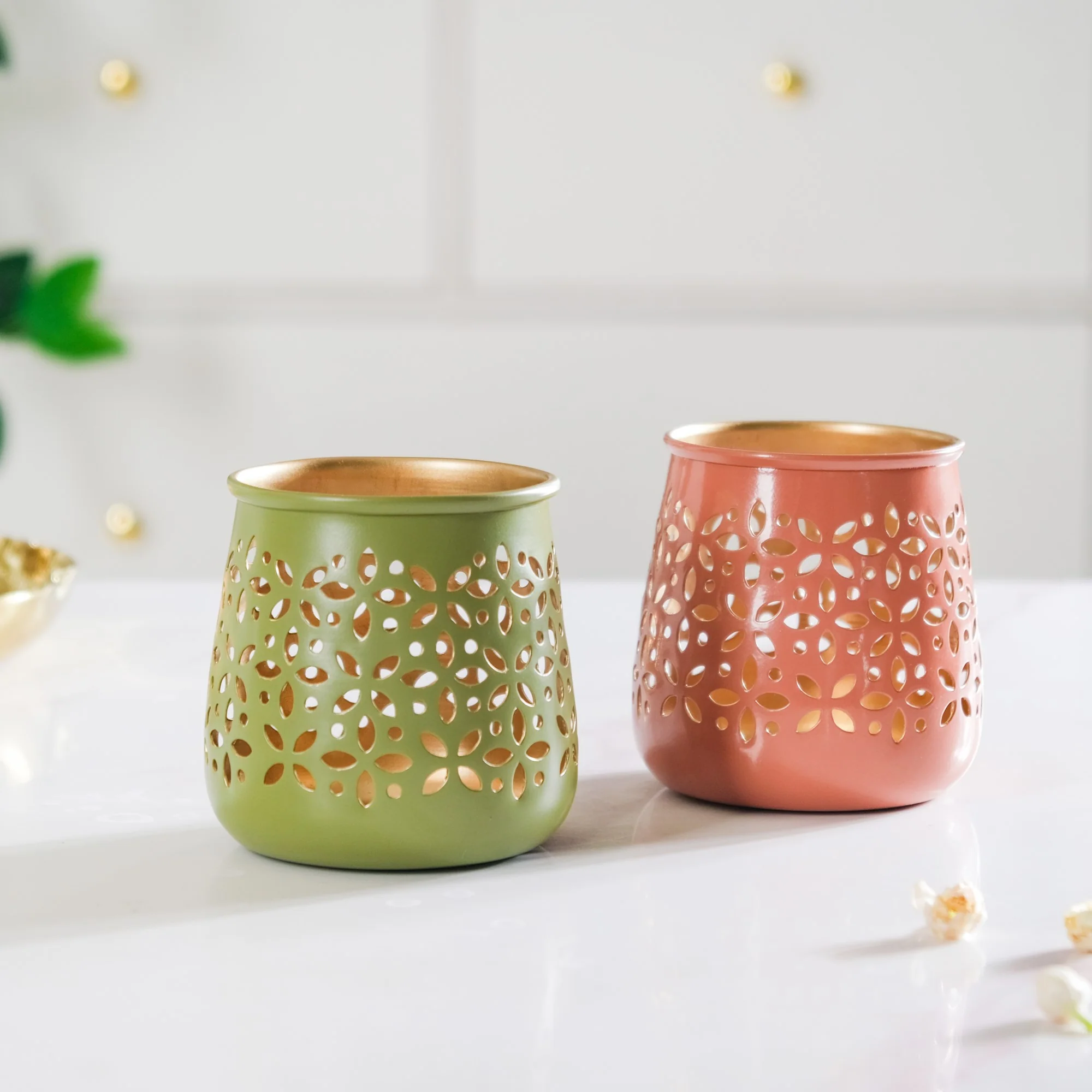 Tealight Candle Holder With Cutwork Set Of 2 - Image 12