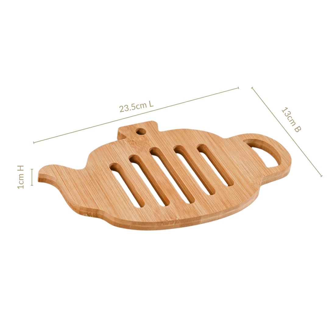 Teapot Trivet With Heat Resistant Bamboo Set Of 3 - Image 3