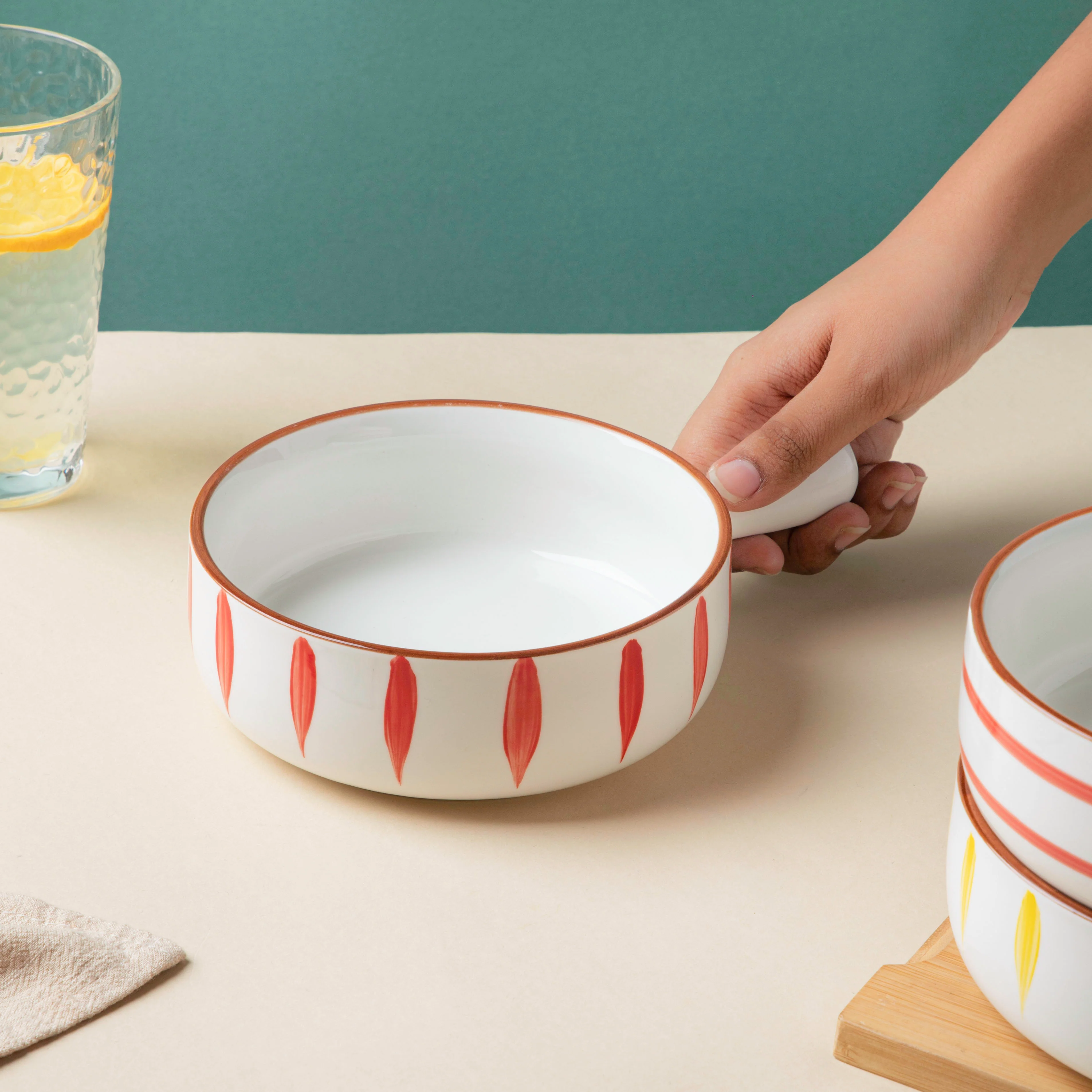 Teardrop Red 21 Piece Dinner Set For 6 - Image 6