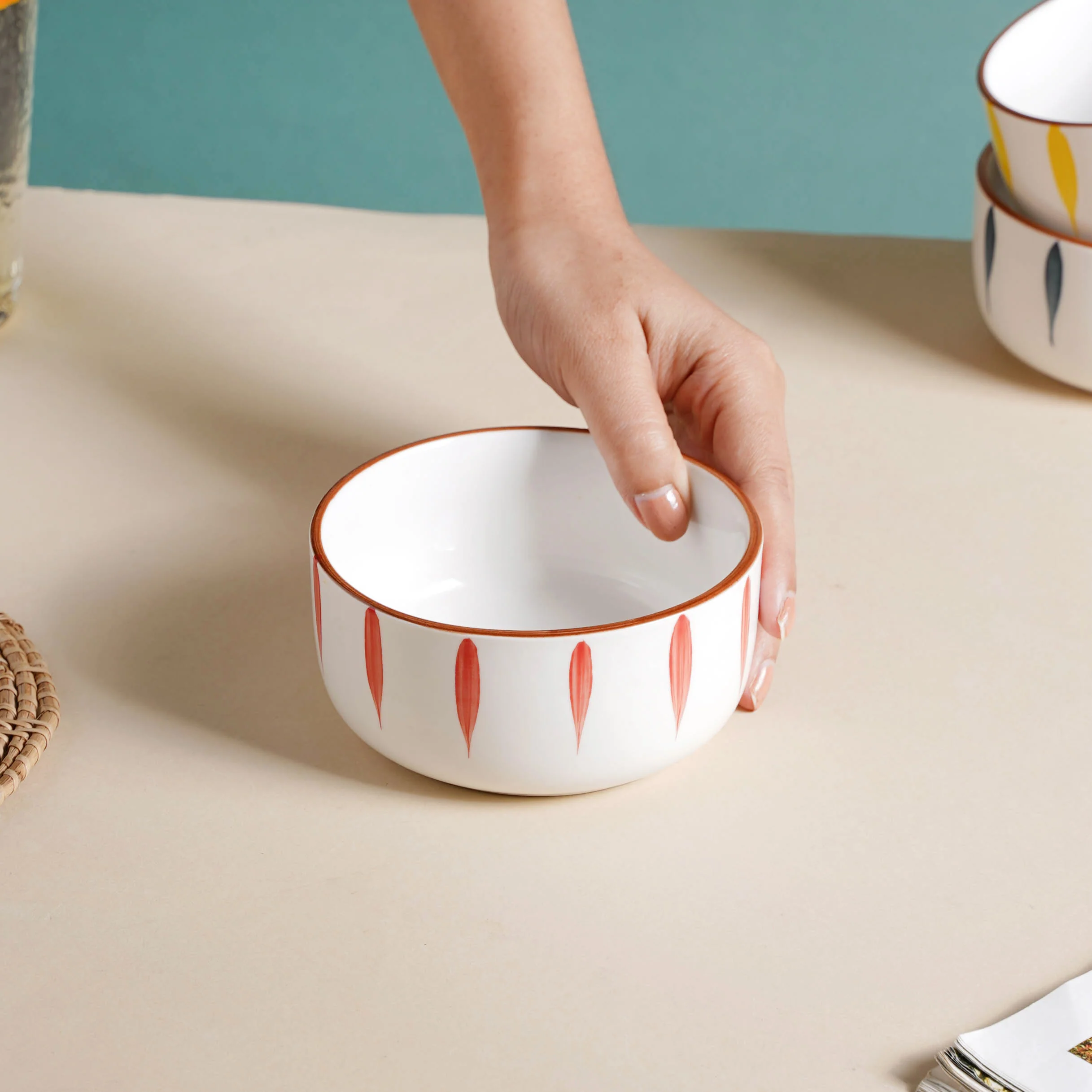 Teardrop Red 21 Piece Dinner Set For 6 - Image 9