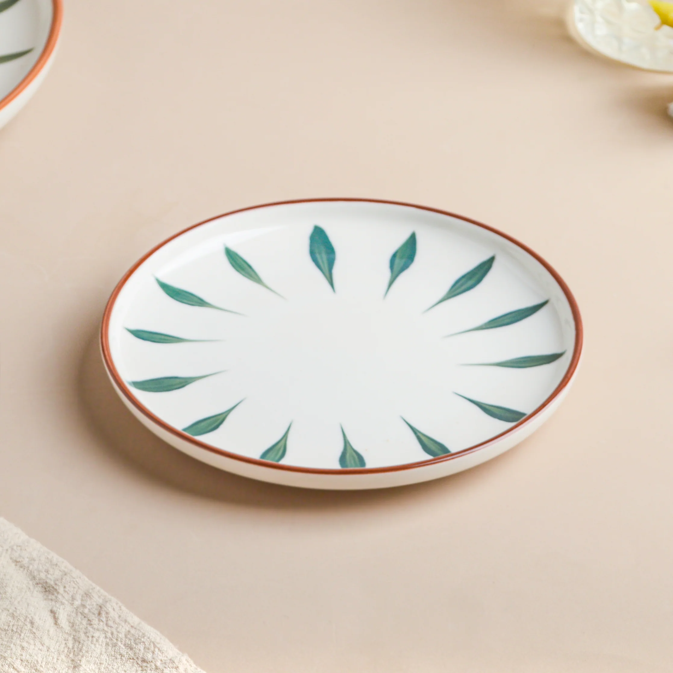 Teardrop Snack Plate Green 6 Inch - Image 3