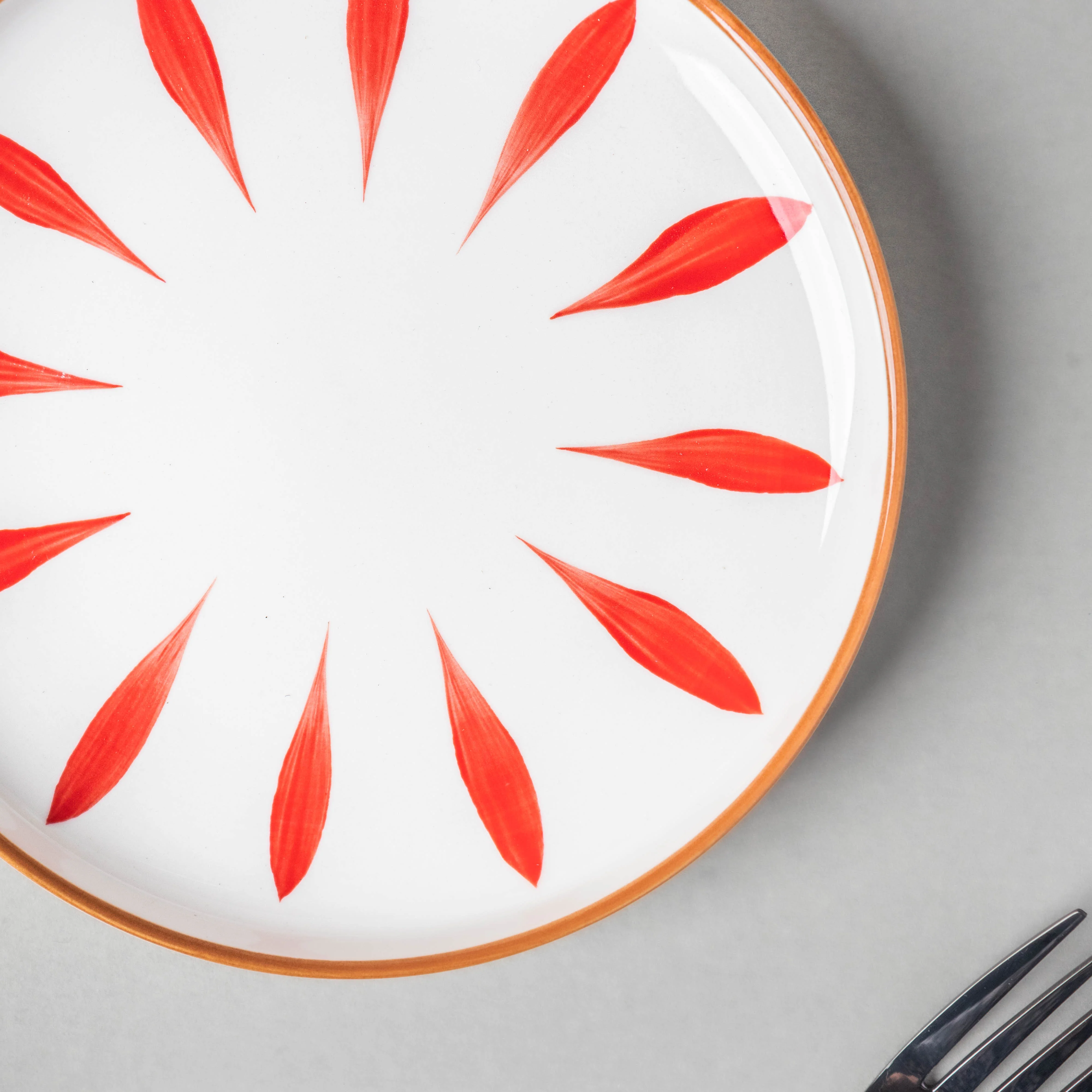 Teardrop Snack Plate Red 6 Inch - Image 6