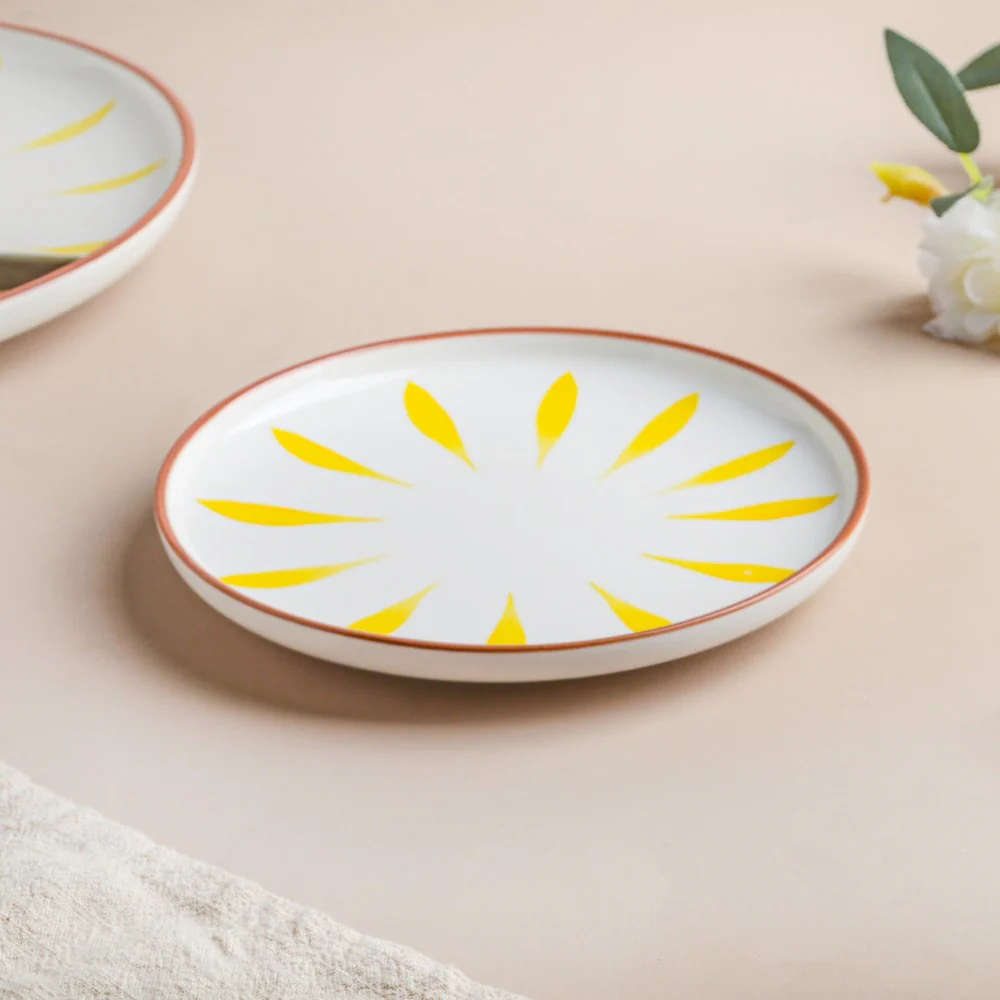 Teardrop Snack Plate Yellow 6 Inch - Image 5