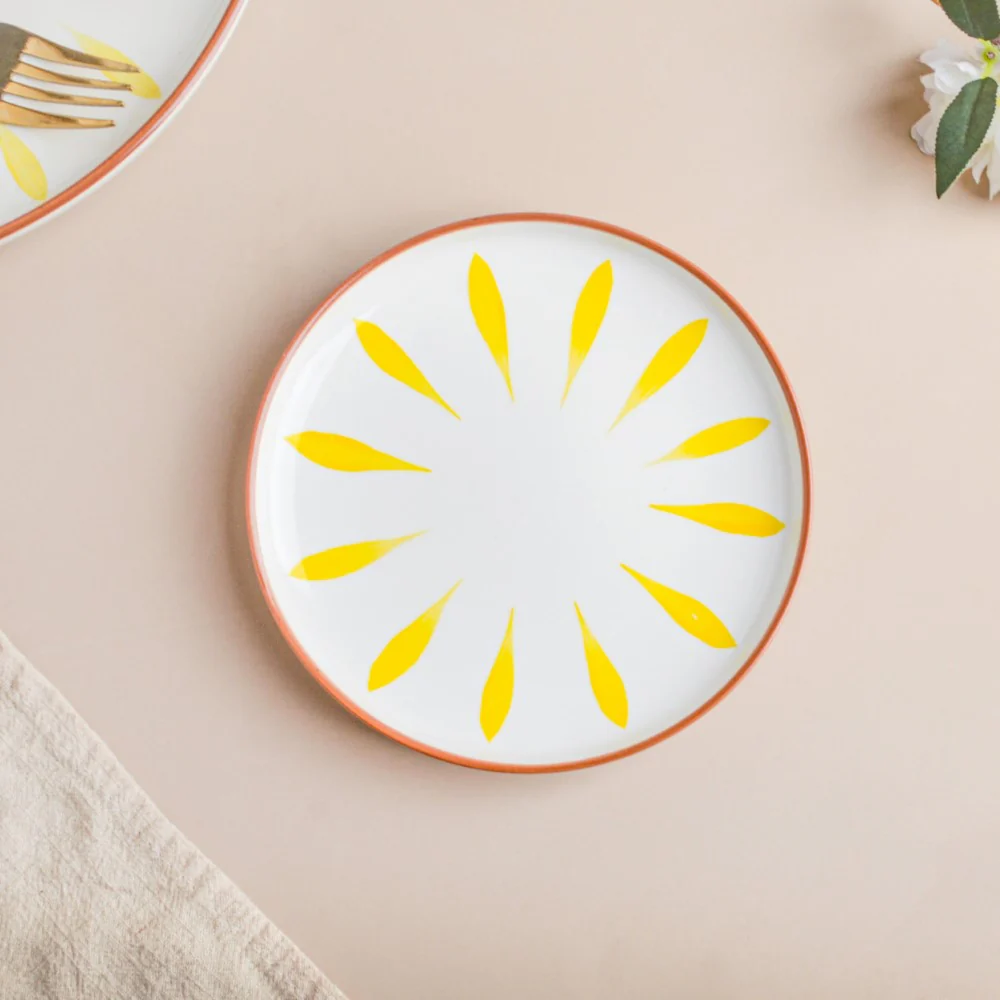 Teardrop Snack Plate Yellow 6 Inch - Image 6