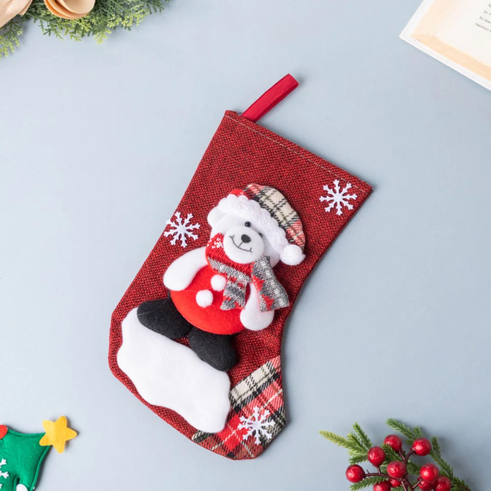 Teddy Bear Christmas Stocking 9 Inch - Image 3