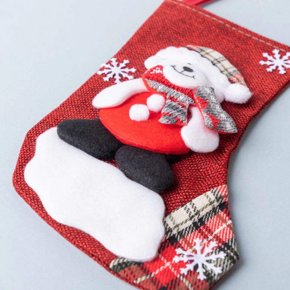 Teddy Bear Christmas Stocking 9 Inch - Image 5