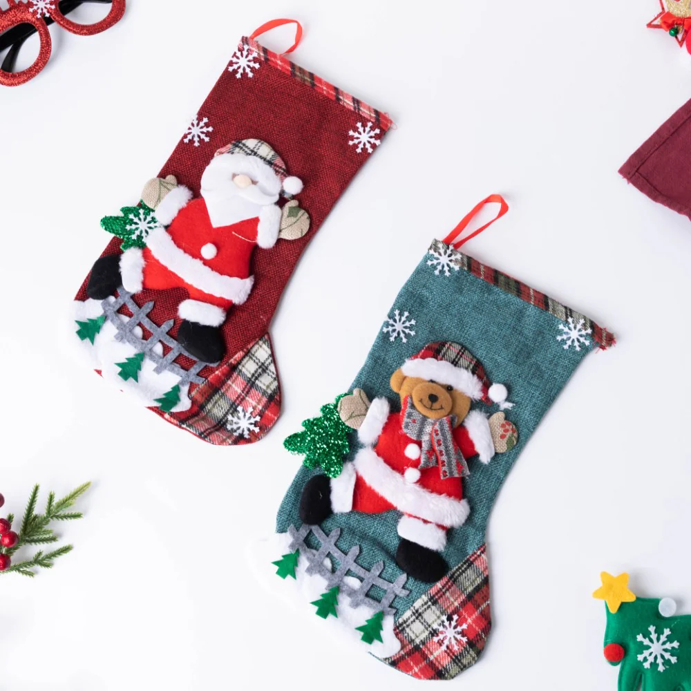 Teddy Bear Christmas Stocking 9 Inch - Image 8