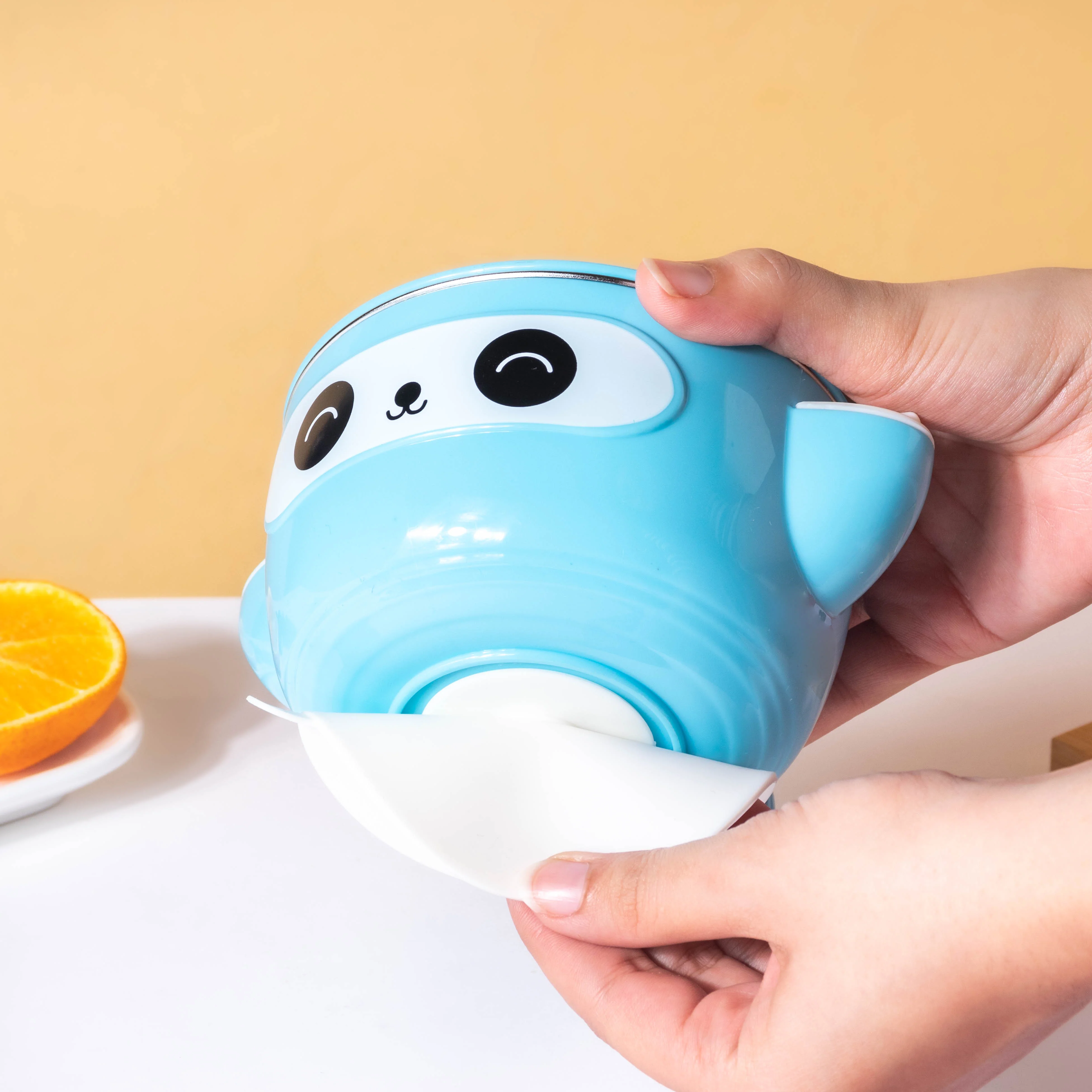 Tellytubby Stay Warm Steel Bowl With Suction Base Blue 300 ml - Image 3